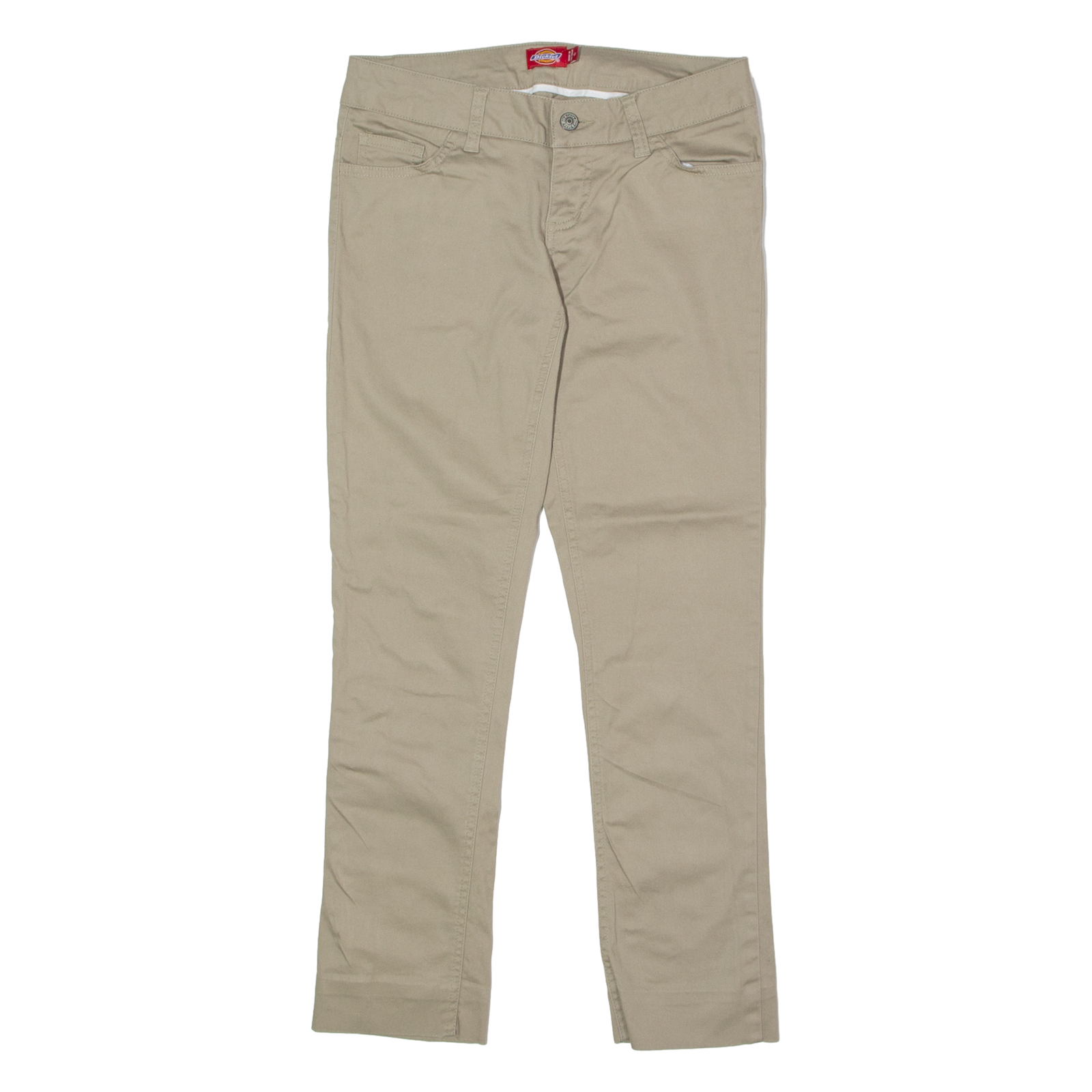 DICKIES Womens Twill Trousers Beige Slim Skinny W30 L28 Refurbished - N/A refurbished available on Cerqular