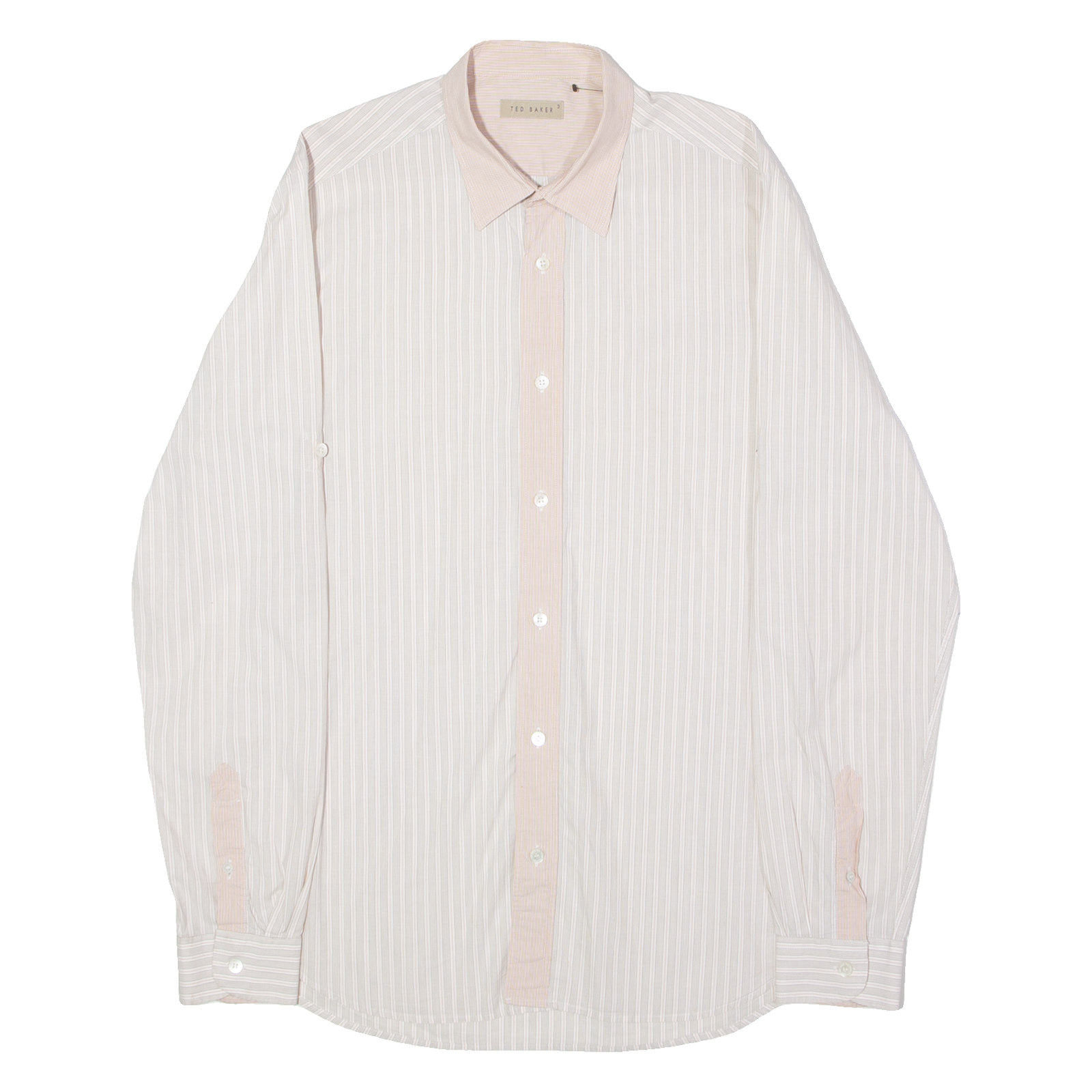 TED BAKER Mens Shirt Pink Striped Long Sleeve S Refurbished - N/A refurbished available on Cerqular