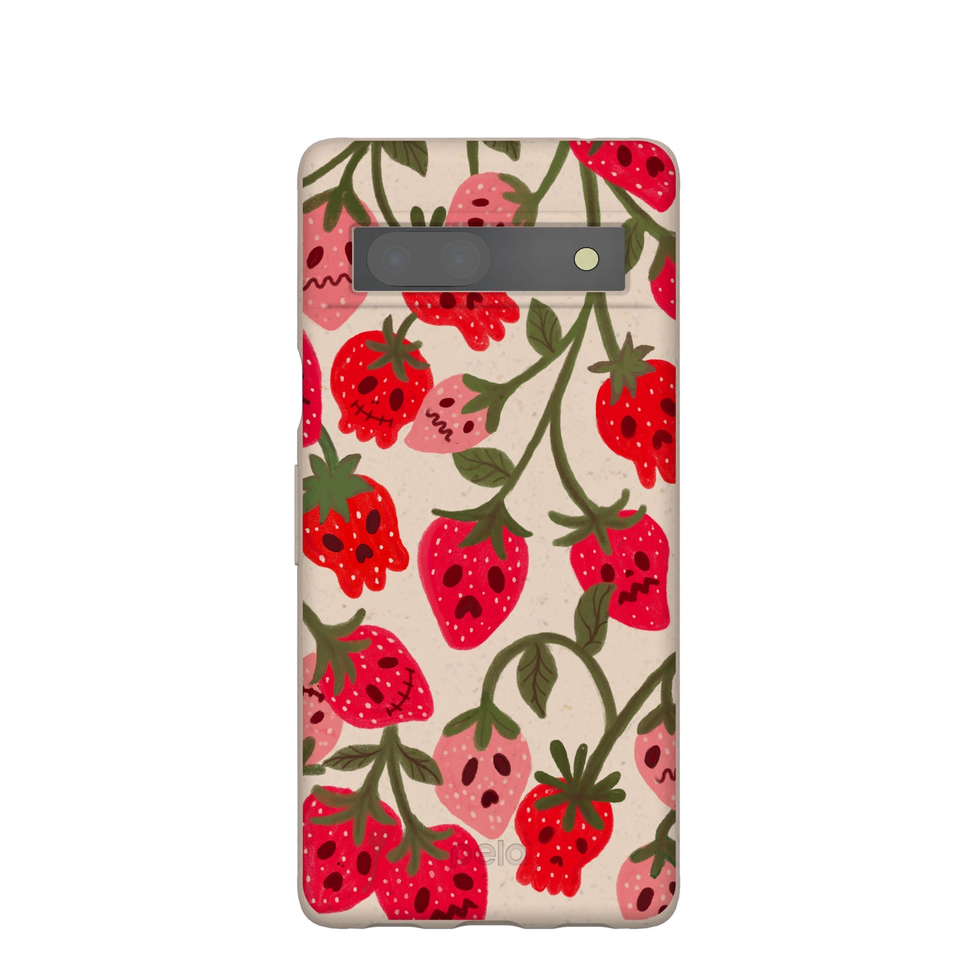 Seashell Strawboories Google Pixel 7a Case Refurbished - Pela Case refurbished available on Cerqular