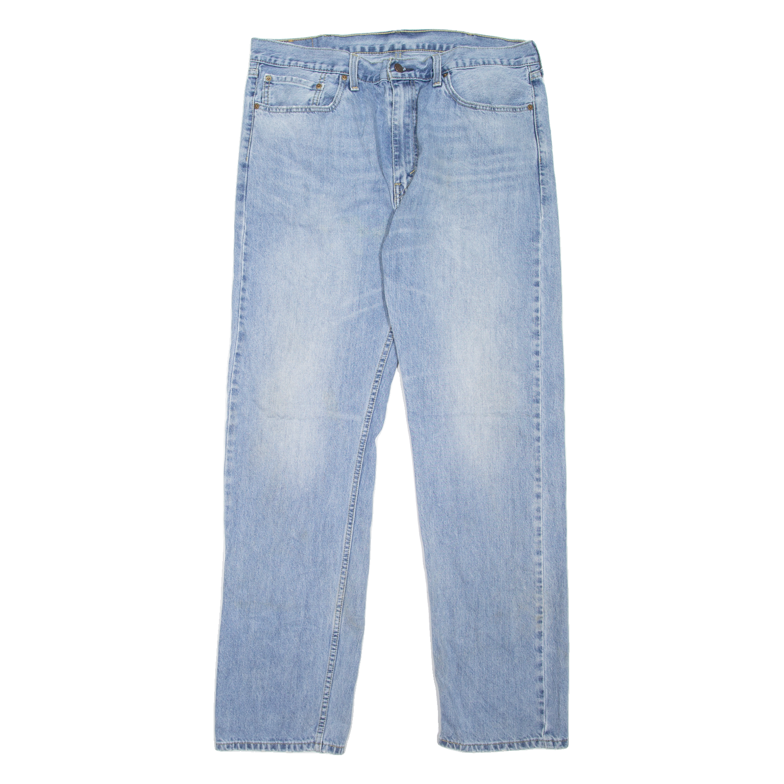 LEVI'S 505 Jeans Mens Blue Regular Straight Stone Wash W38 L34 Refurbished - N/A refurbished available on Cerqular