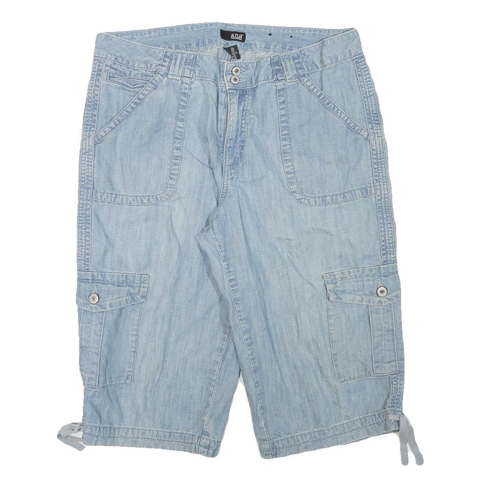 ANA Womens Light Blue Cargo Cotton Blend Shorts XL W33 Casual Summer Wear Refurbished - N/A refurbished available on Cerqular