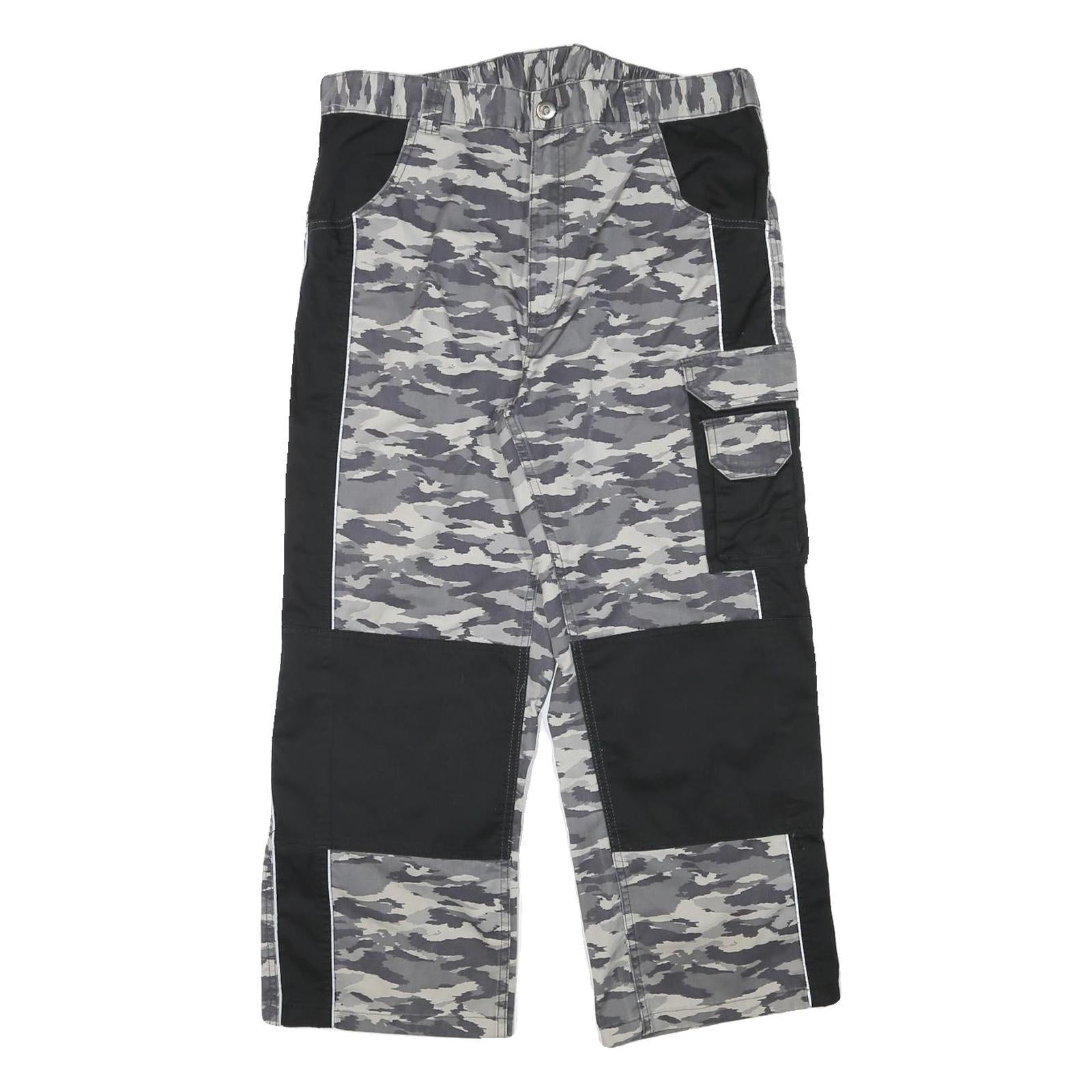 Buy Mens Cotton Blend Grey Camouflage Black Panel Relaxed Cargo Trousers W35 L26 Refurbished - $20.79 Mens Cotton Blend Grey Camouflage Black Panel Relaxed Cargo Trousers W35 L26 Refurbished - N/A refurbished available on Cerqular
