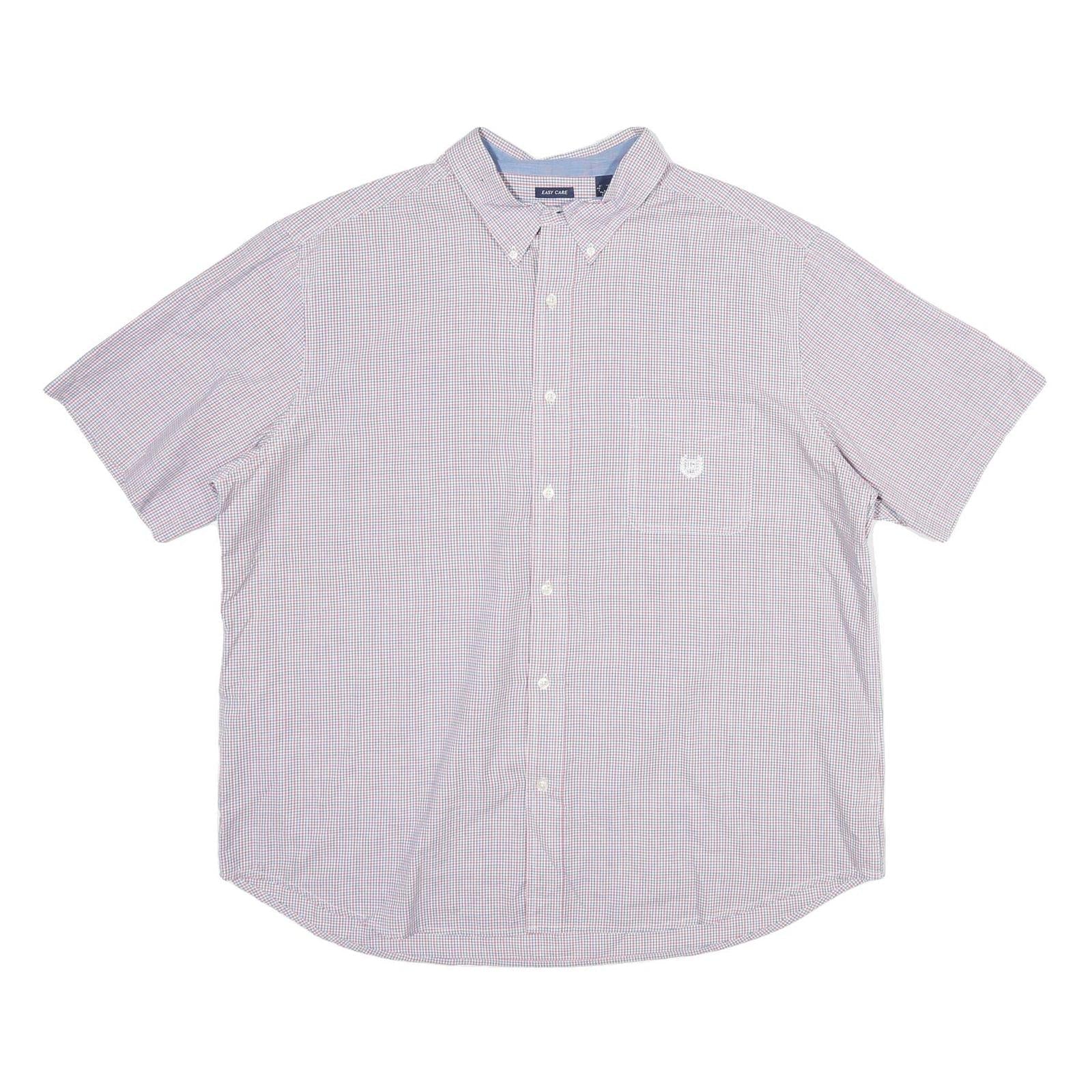 CHAPS Mens White & Red Checked Casual Shirt 2XL Button Down Cotton Summer Refurbished - N/A refurbished available on Cerqular