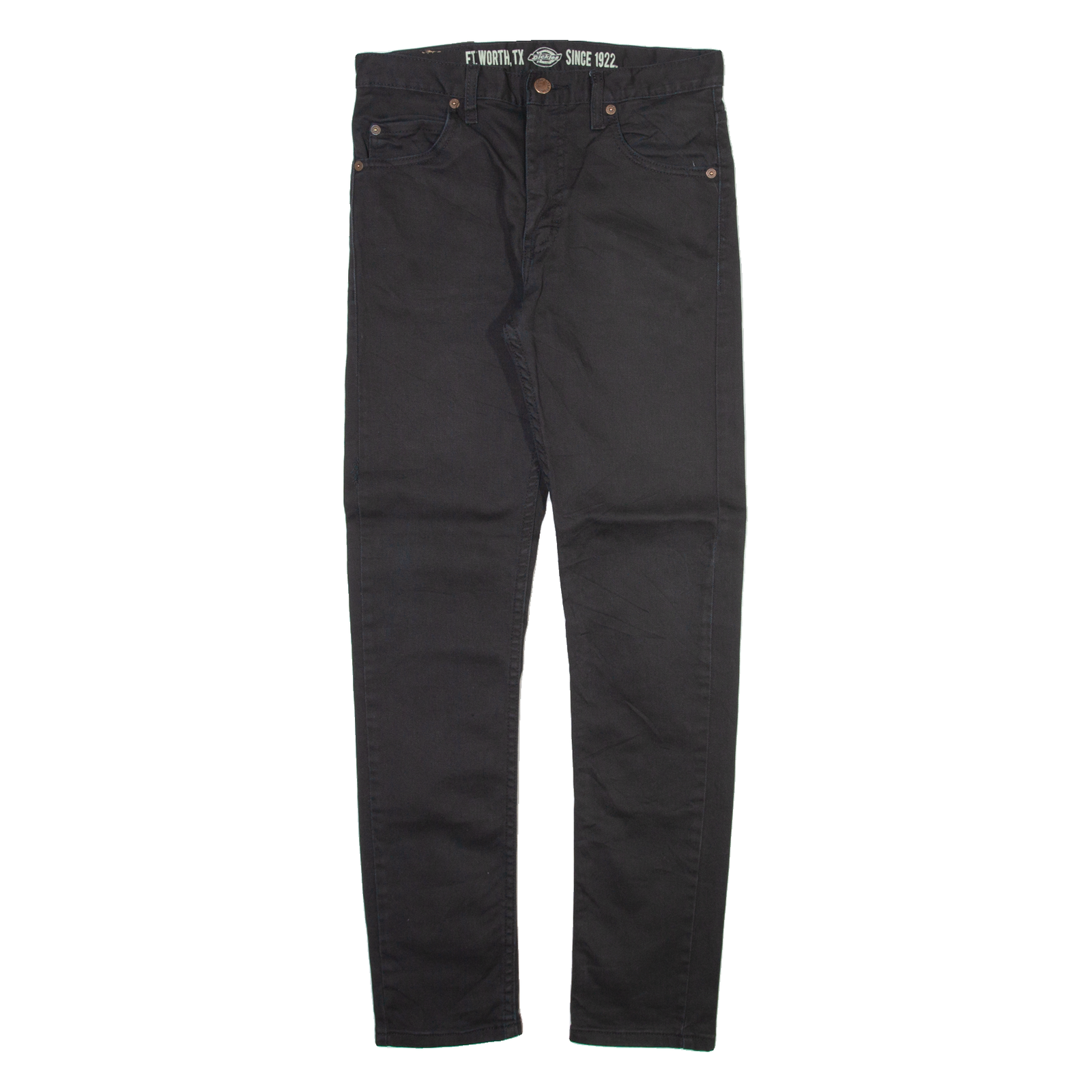 DICKIES Womens Trousers Black Slim Skinny W28 L29 Refurbished - N/A refurbished available on Cerqular