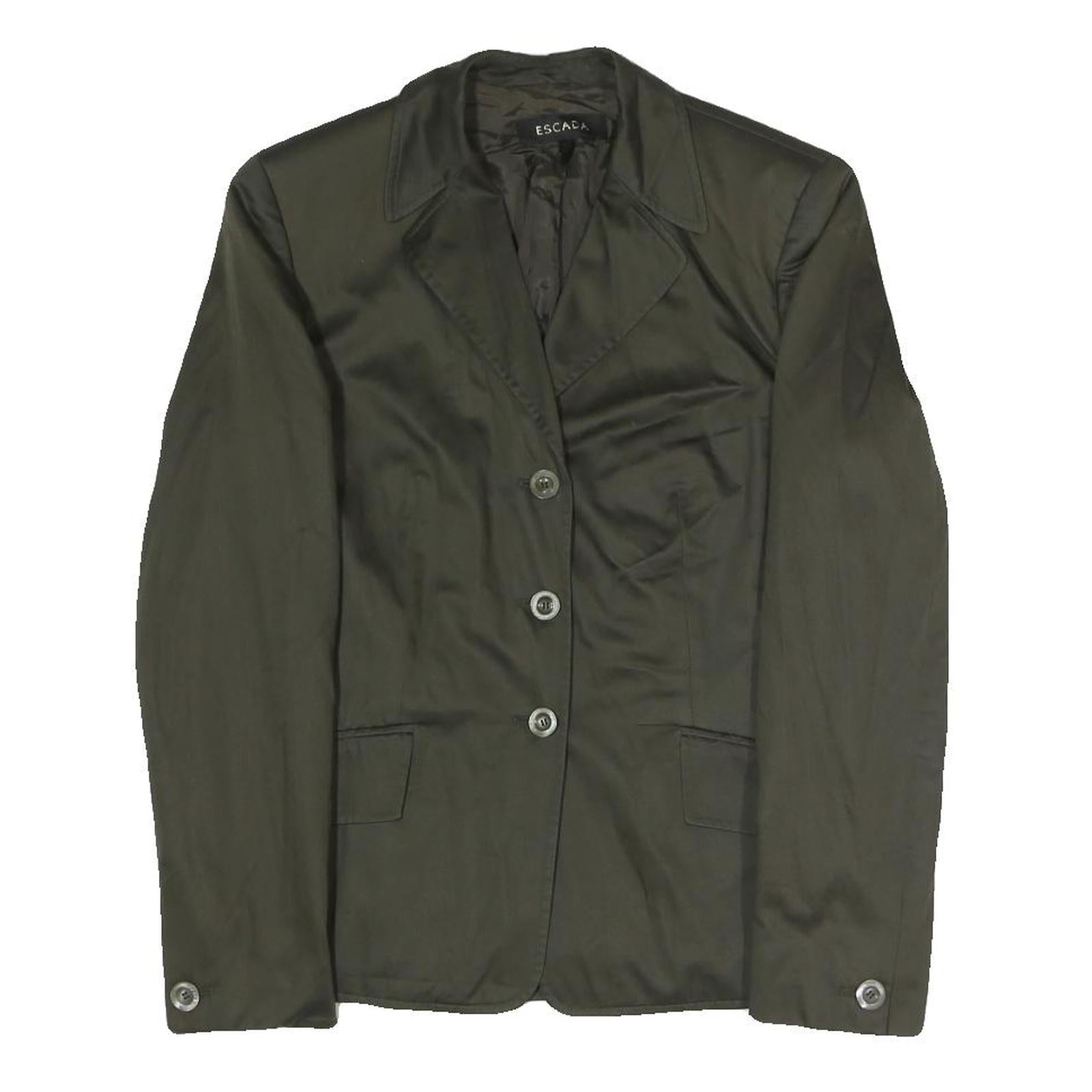 ESCADA Womens Black Jacket XS Polyester Blend Classic Button Closure Formal Refurbished - N/A refurbished available on Cerqular