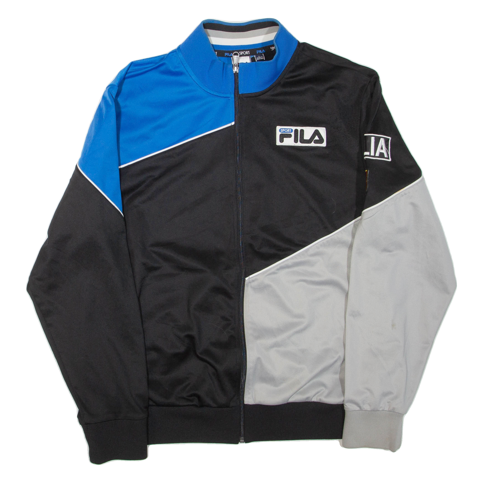 FILA Mens Track Jacket Grey Colourblock L Refurbished - N/A refurbished available on Cerqular