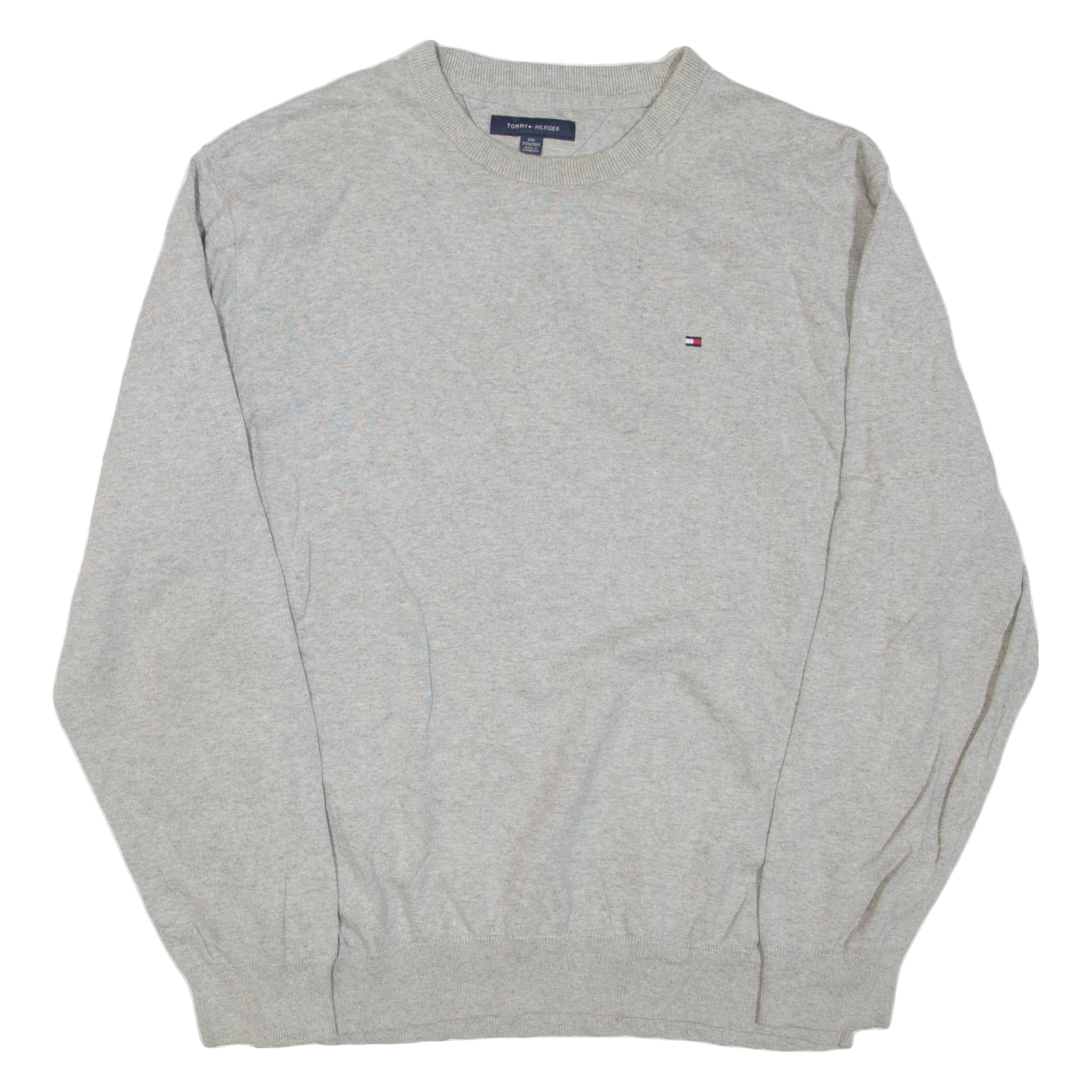 TOMMY HILFIGER Mens Jumper Grey Tight Knit 2XL Refurbished - N/A refurbished available on Cerqular