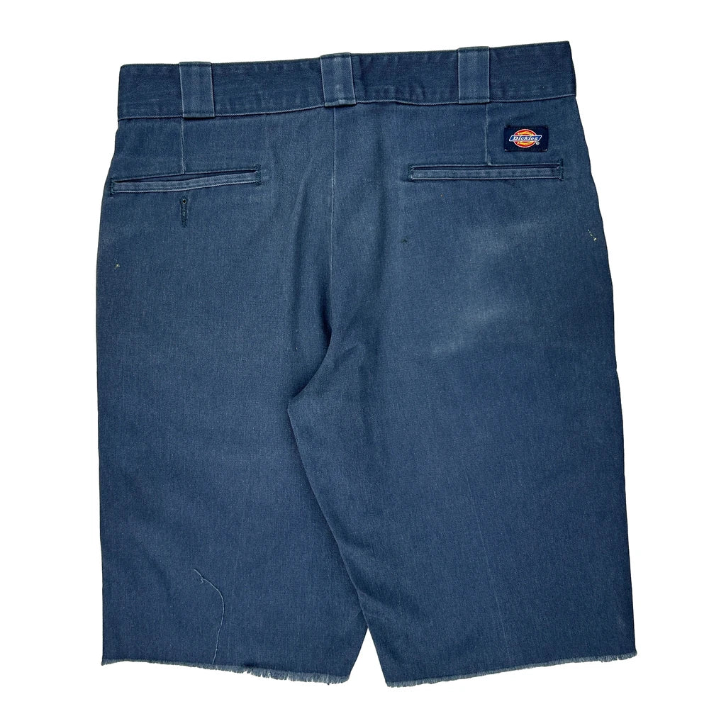 Dickies Shorts - 34W 10L Blue Cotton Blend Refurbished - Thrifted (note: this is a term often used to describe second- refurbished available on Cerqular