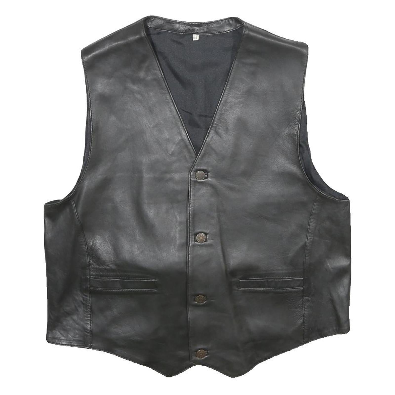 Buy CASUCCI Mens Black Leather Waistcoat L Leather Plain Button Closure Stylish Refurbished - $64.99 CASUCCI Mens Black Leather Waistcoat L Leather Plain Button Closure Stylish Refurbished - N/A refurbished available on Cerqular