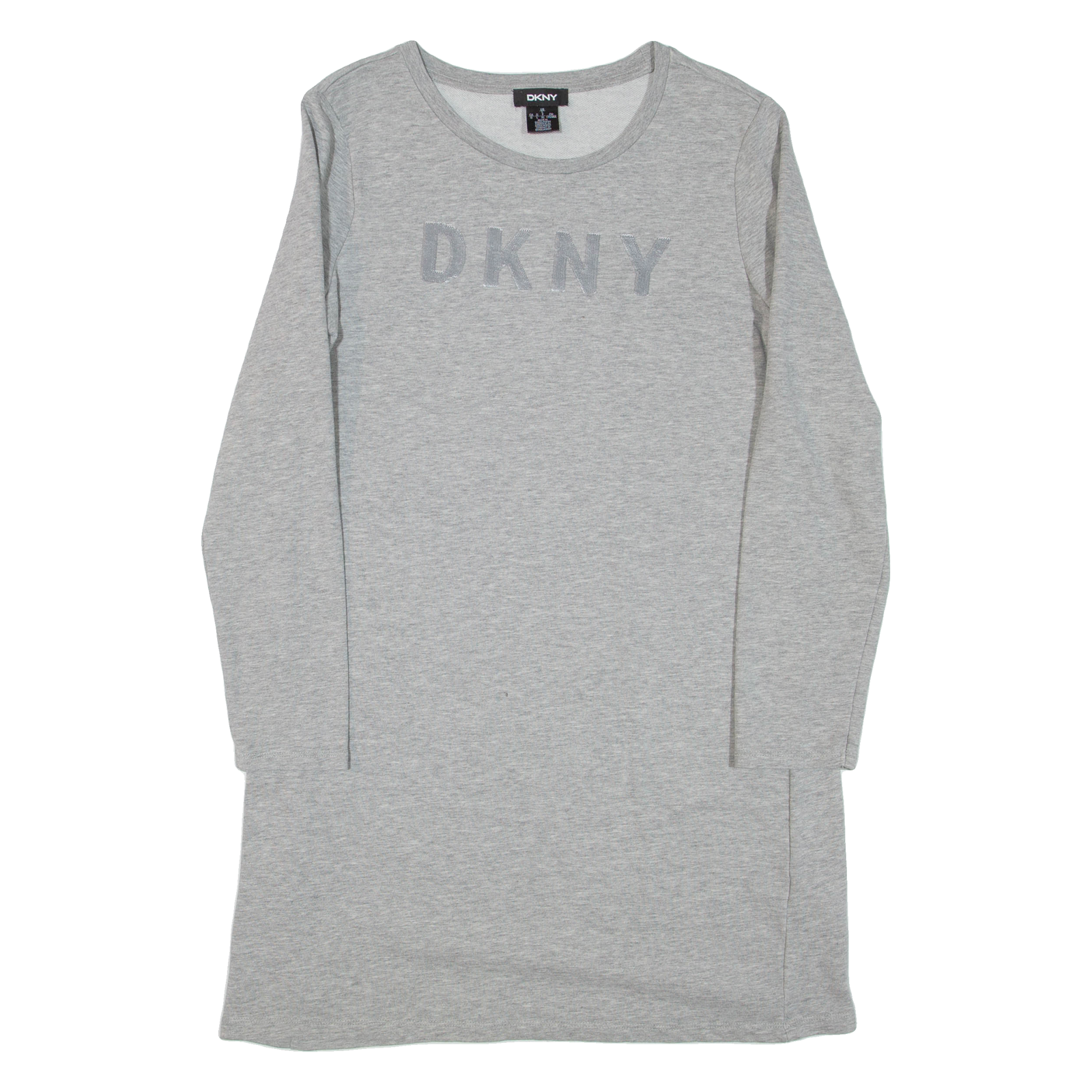 DKNY Womens Day Dress Grey Long Sleeve Knee Length L Refurbished - N/A refurbished available on Cerqular