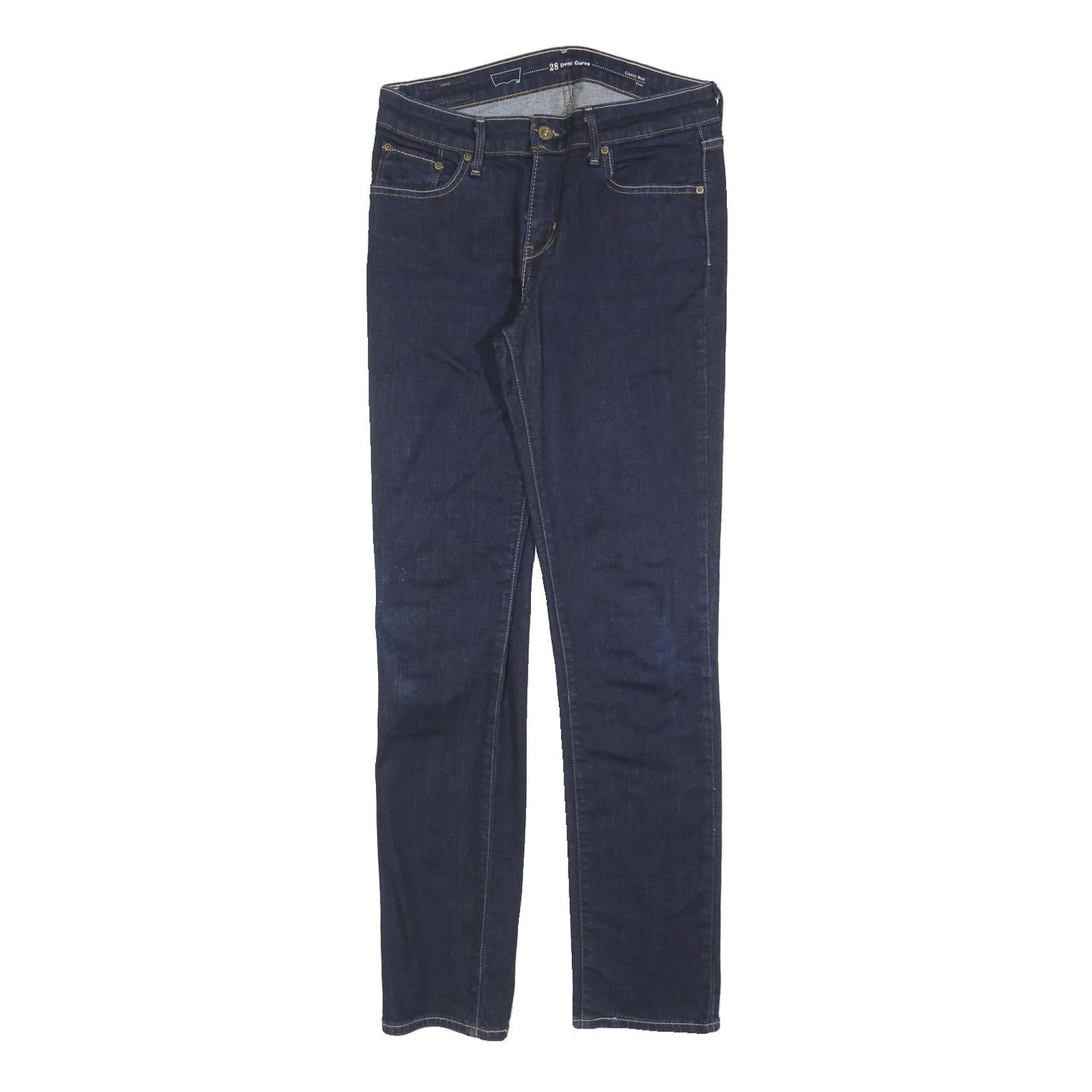 LEVI'S Womens Slim Dark Blue Denim Jeans Cotton Blend Zip W28 L32 Classic Fit Refurbished - N/A refurbished available on Cerqular