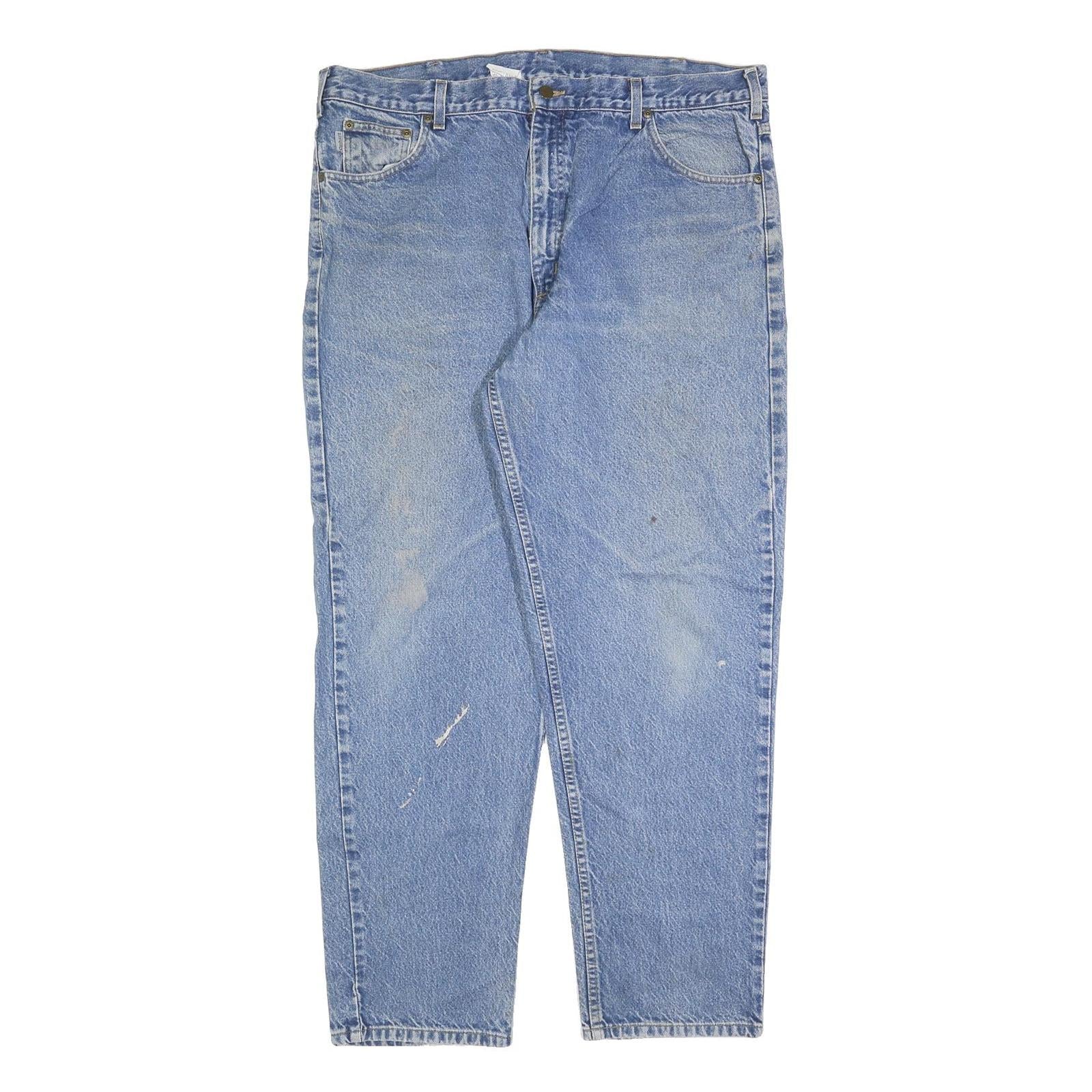 CARHARTT Mens Regular Fit Blue Denim Jeans W42 L32 Zip Closure Classic Cotton Refurbished - N/A refurbished available on Cerqular