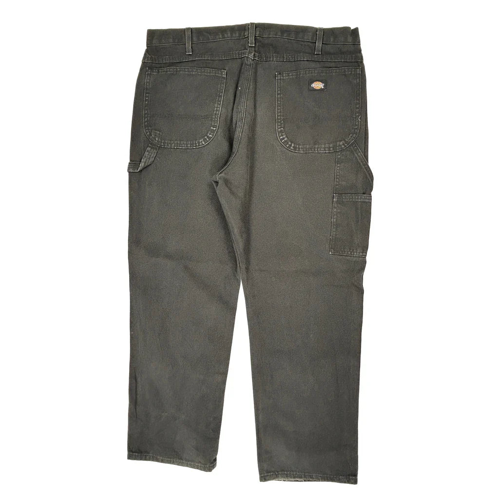 Dickies Double Knee Carpenter Trousers - 36W 30L Grey Cotton Refurbished - Thrifted (note: this is a term often used to describe second- refurbished available on Cerqular