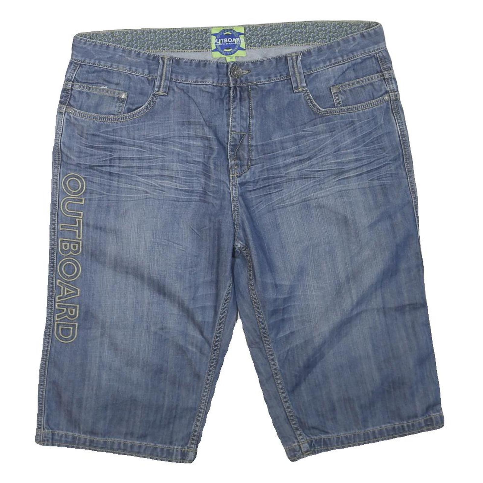 OUTBOARD Mens Blue Denim Casual Shorts XL W40 Cotton Blend Stylish Comfort Refurbished - N/A refurbished available on Cerqular