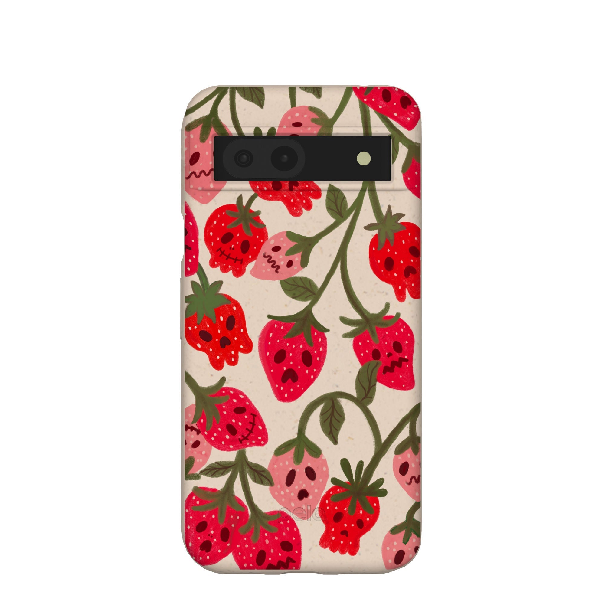 Seashell Strawboories Google Pixel 8a Case Refurbished - Pela Case refurbished available on Cerqular