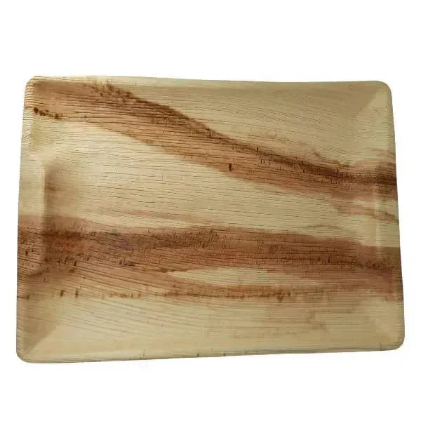 Dtocs Disposable Charcuterie Board - 14x10 Inch Rectangle Tray (10-25 Pcs) | USDA Certified Bio-based Palm Leaf Compostable Bamboo Platter Look Serving Tray | Size: 10 Pcs. Refurbished - N/A (Note: There is no well-known brand with the initial refurbished available on Cerqular