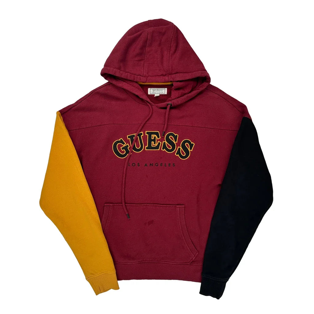 Guess Spellout Hoodie - Small Black Cotton Refurbished - Thrifted (note: this is a term often used to describe second- refurbished available on Cerqular