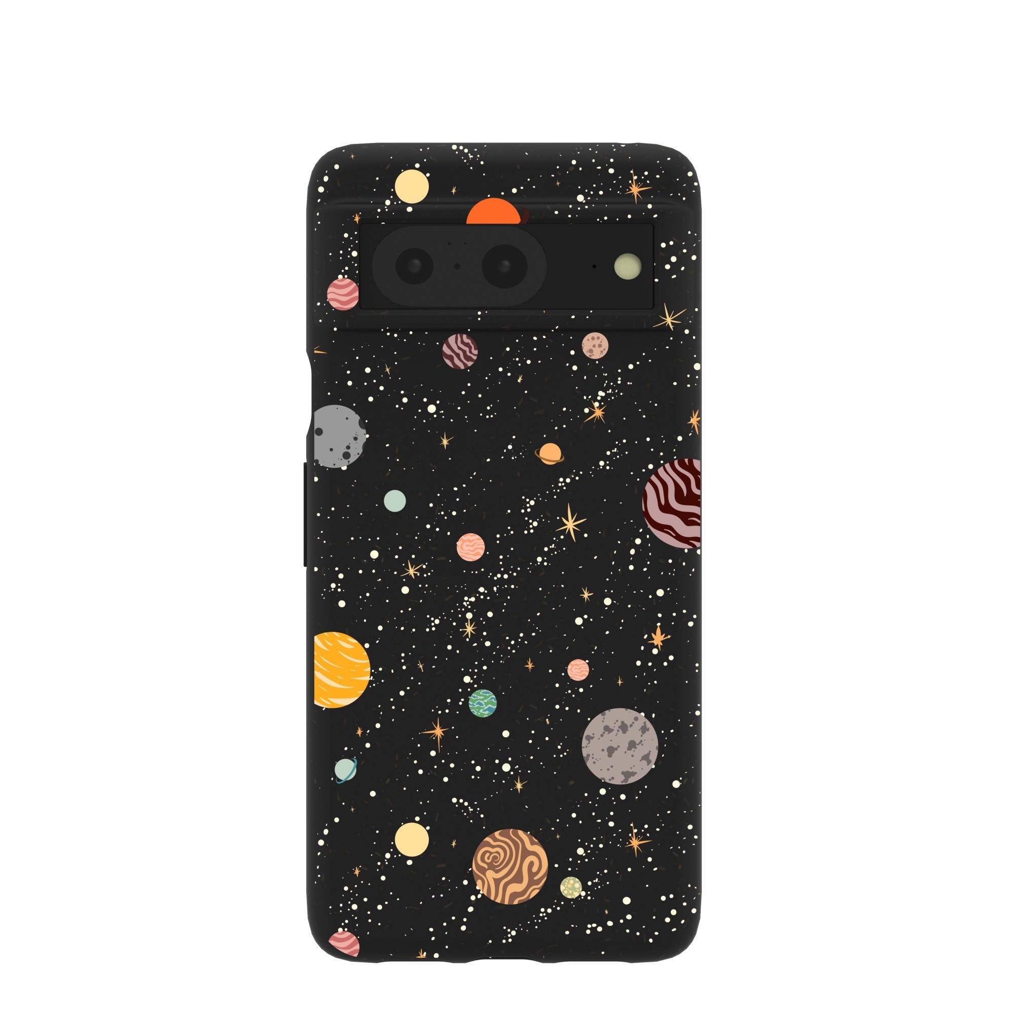 Black Galactic Glow Google Pixel 8 Case Refurbished - Pela Case refurbished available on Cerqular