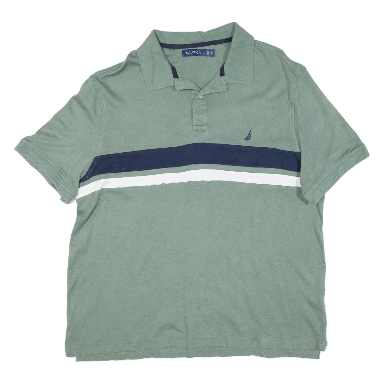 NAUTICA Mens Polo Shirt Green XL Refurbished - N/A refurbished available on Cerqular