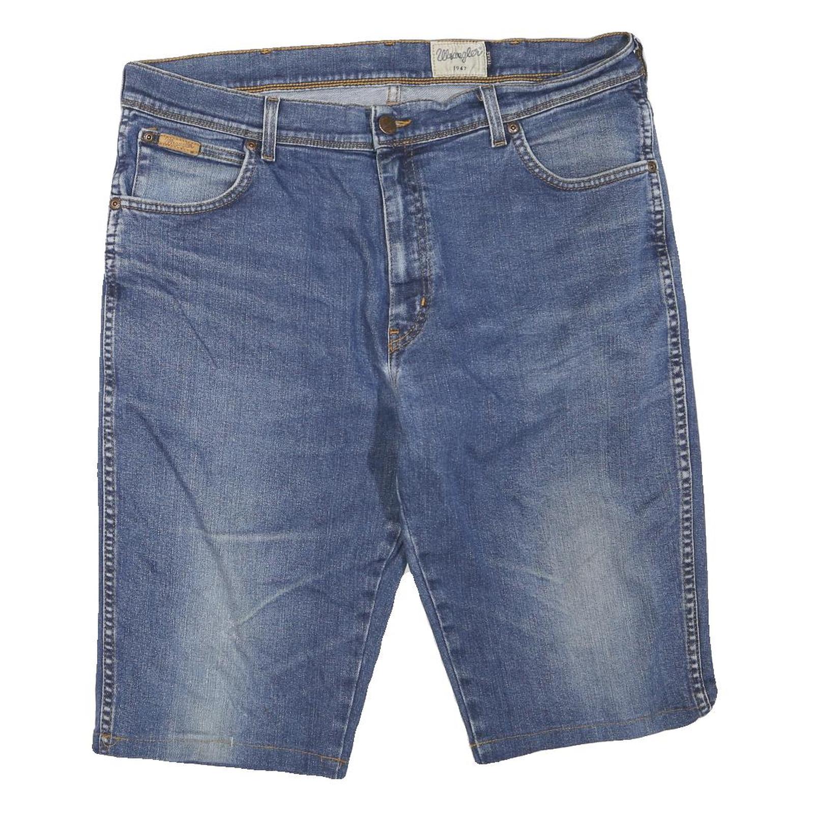 WRANGLER Mens Denim Blue Casual Shorts XL W38 Classic Fit Cotton Blend Refurbished - N/A refurbished available on Cerqular