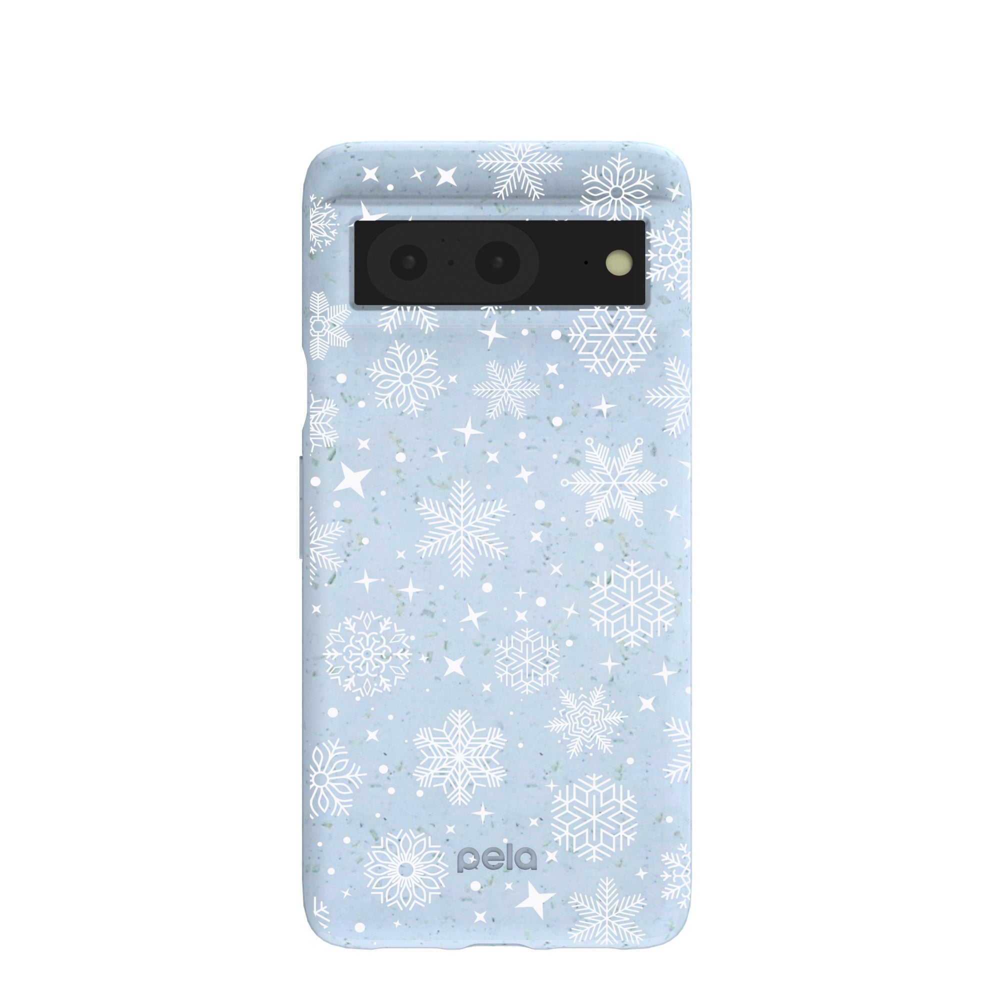Powder Blue Let it Snow Google Pixel 8 Case Refurbished - Pela Case refurbished available on Cerqular