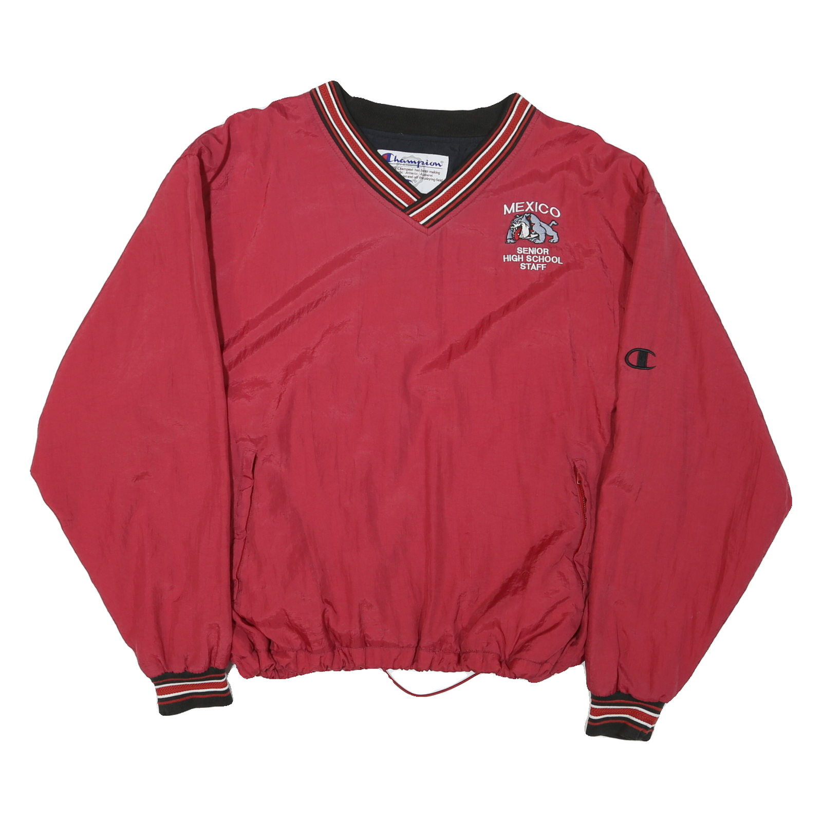 Buy CHAMPION Mens Red Senior High School Staff V Neck L Nylon Sweatshirt Pullover Refurbished - $36.39 CHAMPION Mens Red Senior High School Staff V Neck L Nylon Sweatshirt Pullover Refurbished - N/A refurbished available on Cerqular