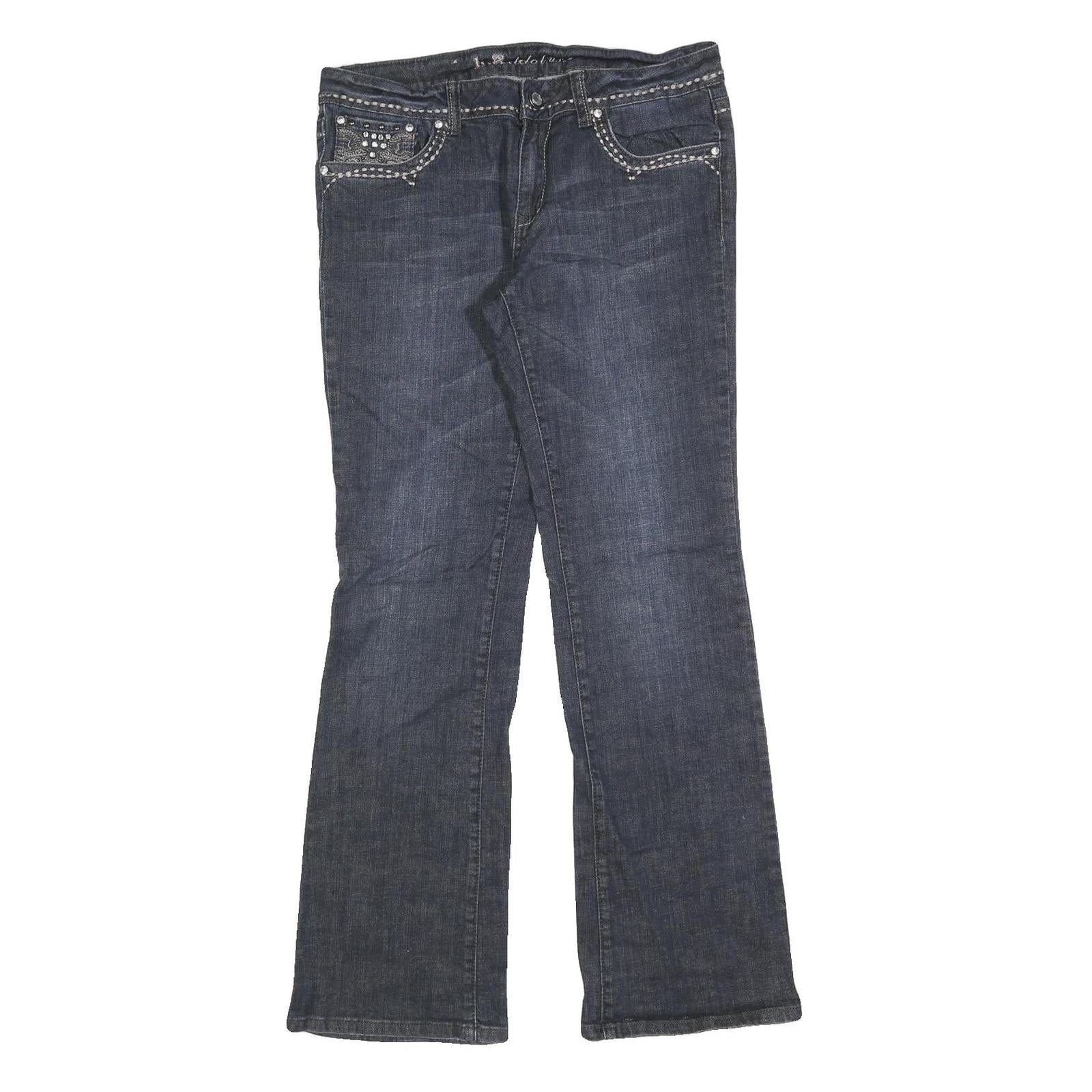 Buy LA IDOL Womens Regular Fit Blue Denim Bootcut Jeans Cotton Blend W34 L32 Stud Refurbished - $23.39 LA IDOL Womens Regular Fit Blue Denim Bootcut Jeans Cotton Blend W34 L32 Stud Refurbished - N/A refurbished available on Cerqular