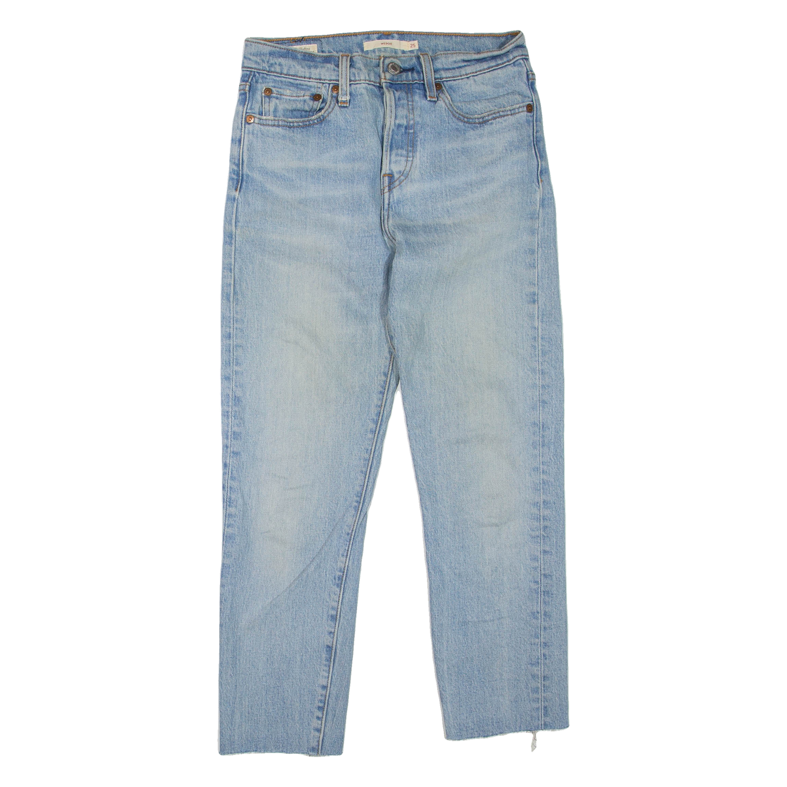 LEVI'S Wedgie Womens Jeans Blue Regular Tapered W25 L24 Refurbished - N/A refurbished available on Cerqular