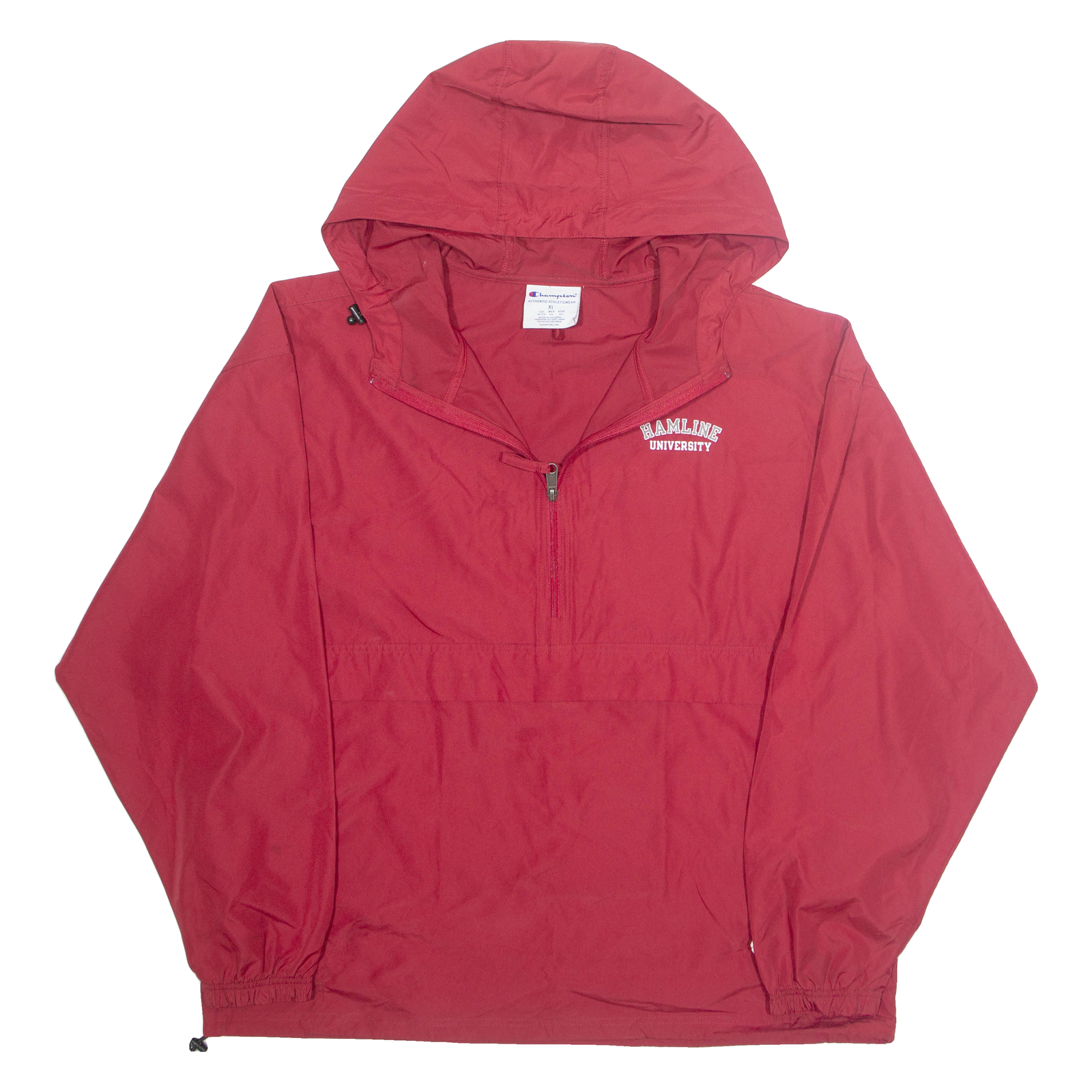 CHAMPION Mens Pullover Jacket Red Hooded XL Refurbished - N/A refurbished available on Cerqular