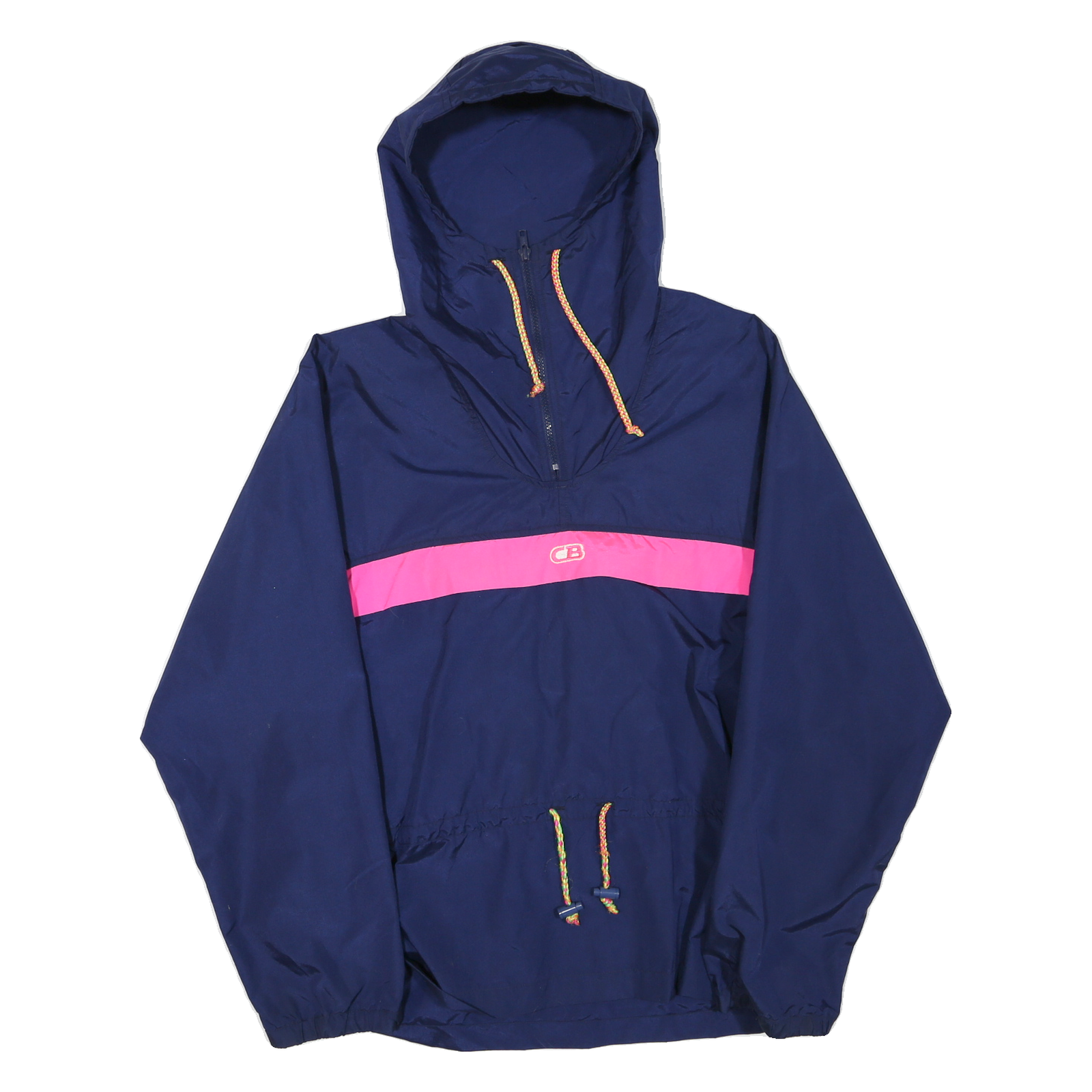 CB Womens Blue & Pink Polyester Blend Hooded Jacket XL Zip Outdoor Casual Refurbished - N/A refurbished available on Cerqular