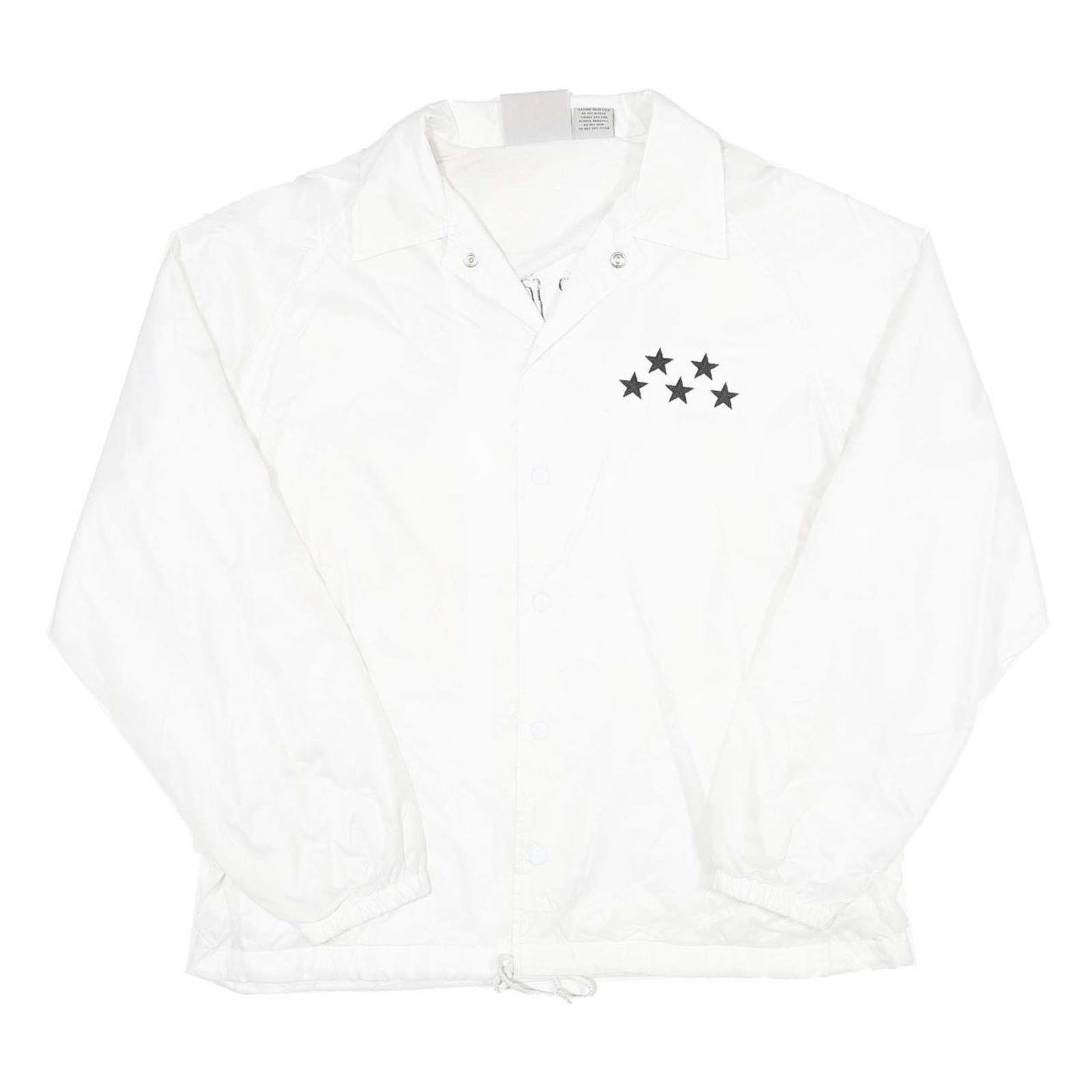 CARDINAL Mens White Nylon Button Jacket L Plain Casual Lightweight Refurbished - N/A refurbished available on Cerqular