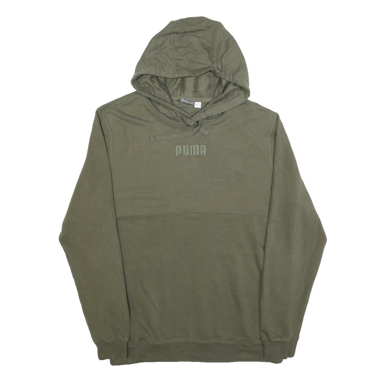 PUMA Mens Green Hoodie M Cotton Blend Pullover Casual Sportswear Refurbished - N/A refurbished available on Cerqular