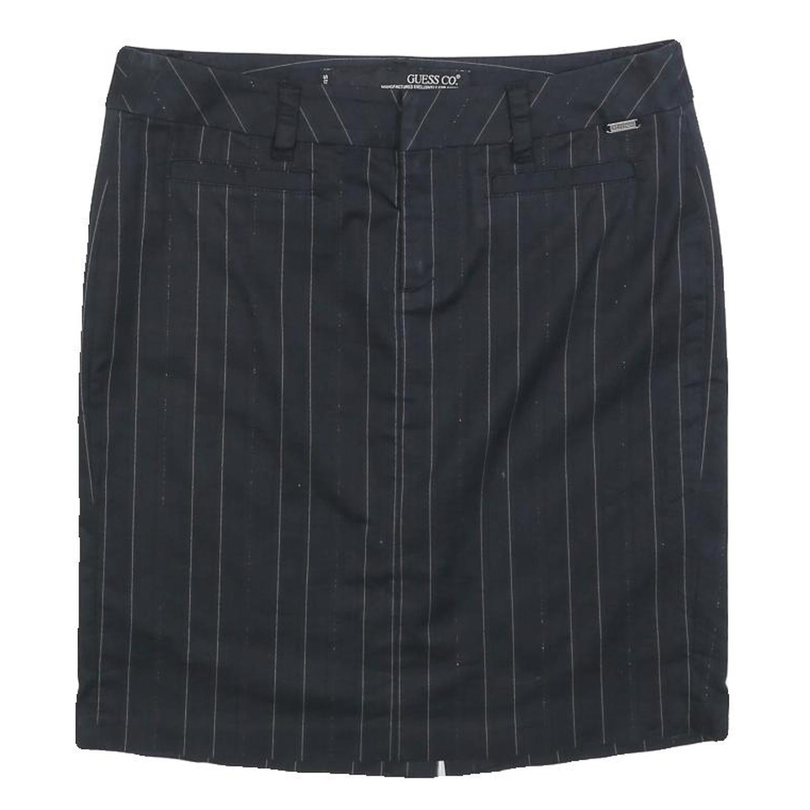 GUESS Womens Black Pinstripe Pencil Knee Length Woven Skirt M Formal Work Refurbished - N/A refurbished available on Cerqular
