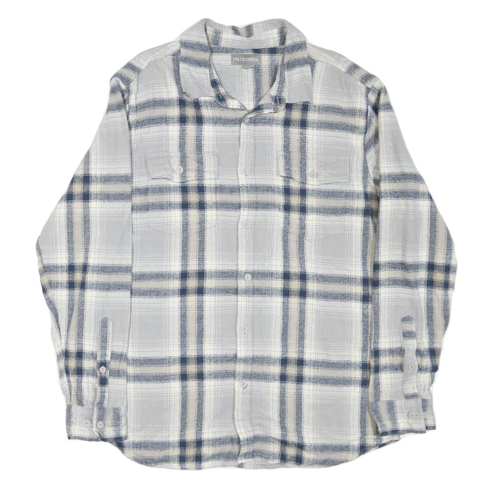 Buy FALLS CREEK Mens Blue & Beige Checked Shirt L Cotton Blend Long Sleeve Casual Refurbished - $19.49 FALLS CREEK Mens Blue & Beige Checked Shirt L Cotton Blend Long Sleeve Casual Refurbished - N/A refurbished available on Cerqular