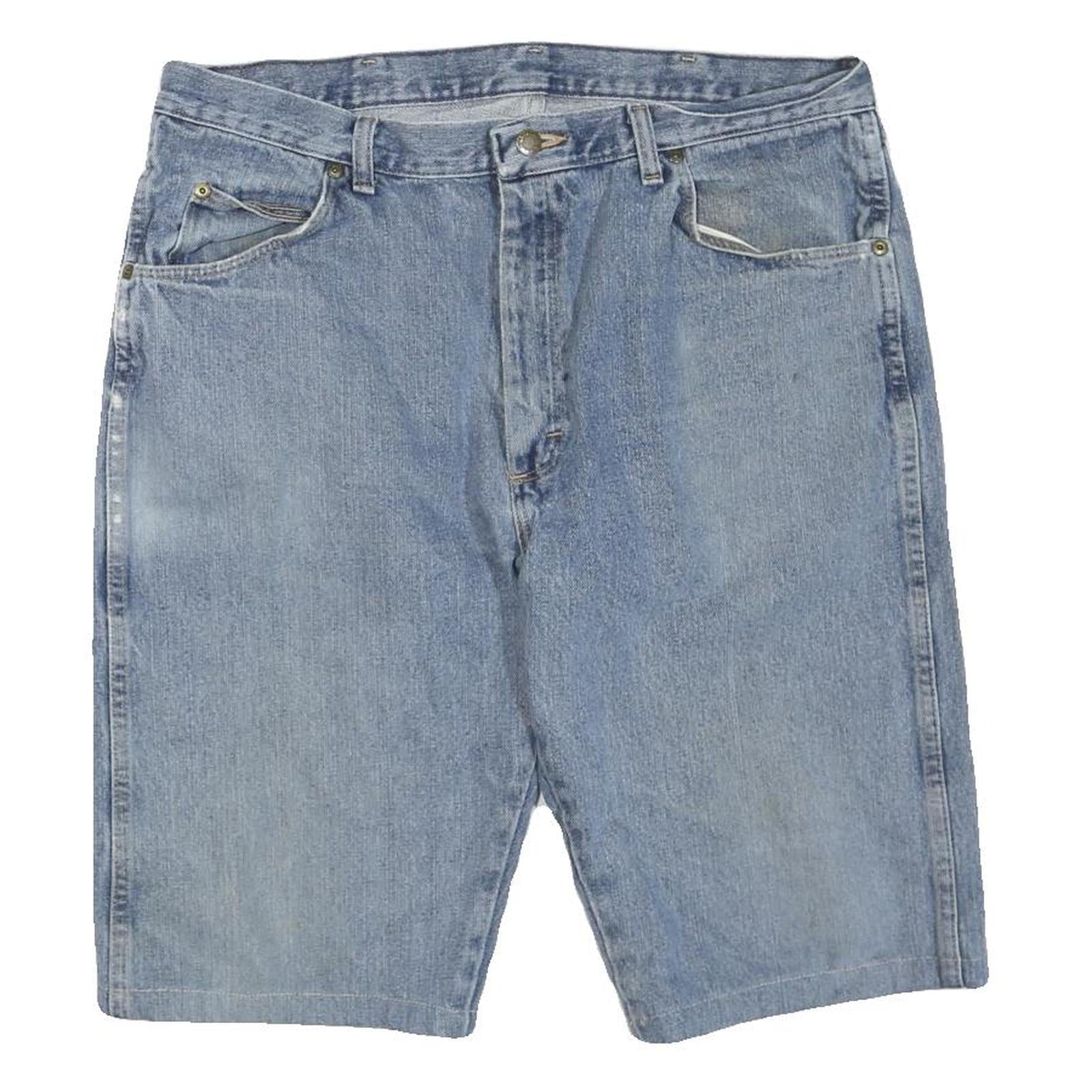 WRANGLER Mens Denim Blue Cotton Blend Casual Shorts L W36 Classic Fit Refurbished - N/A refurbished available on Cerqular