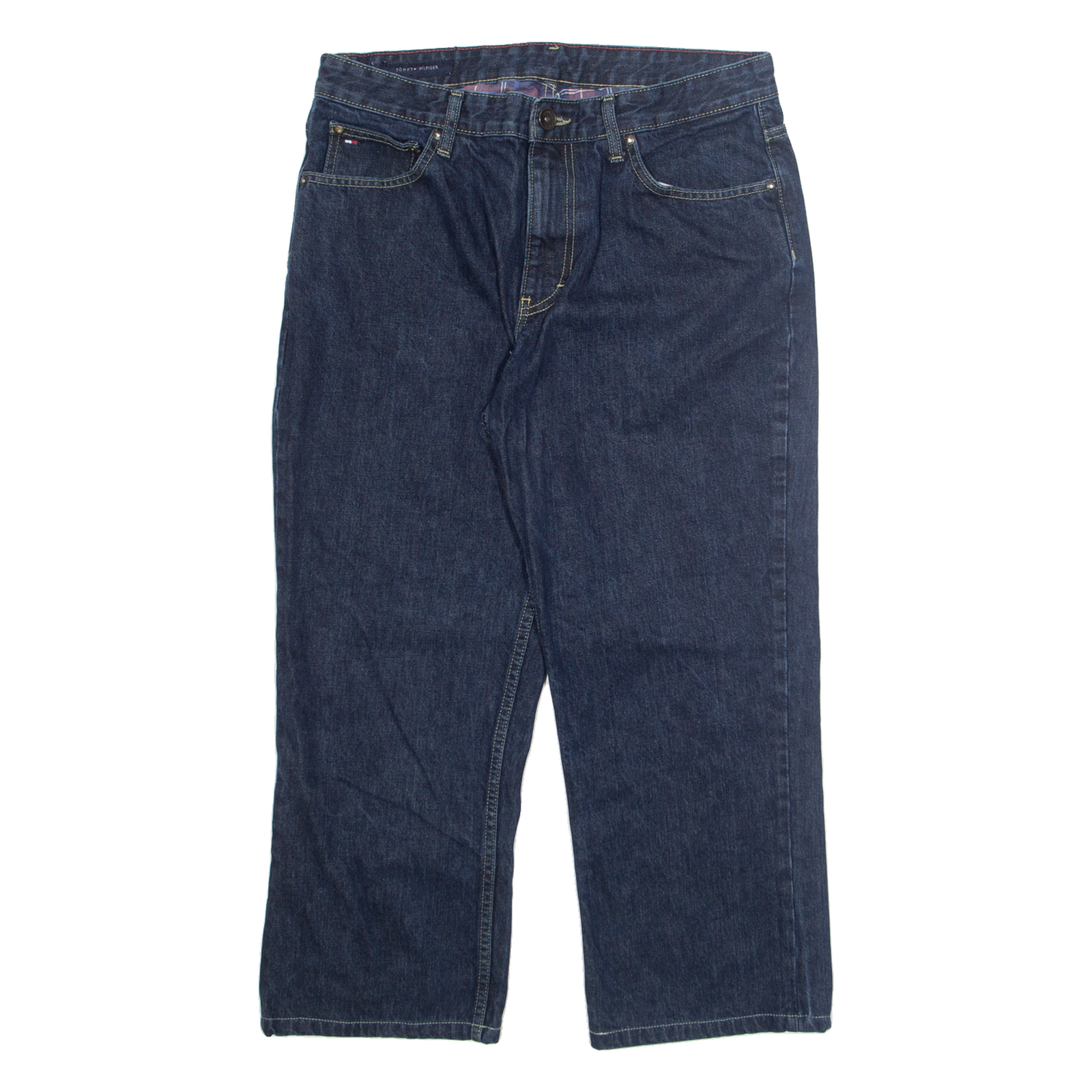 TOMMY HILFIGER Mens Jeans Blue Regular Straight W34 L25 Refurbished - N/A refurbished available on Cerqular
