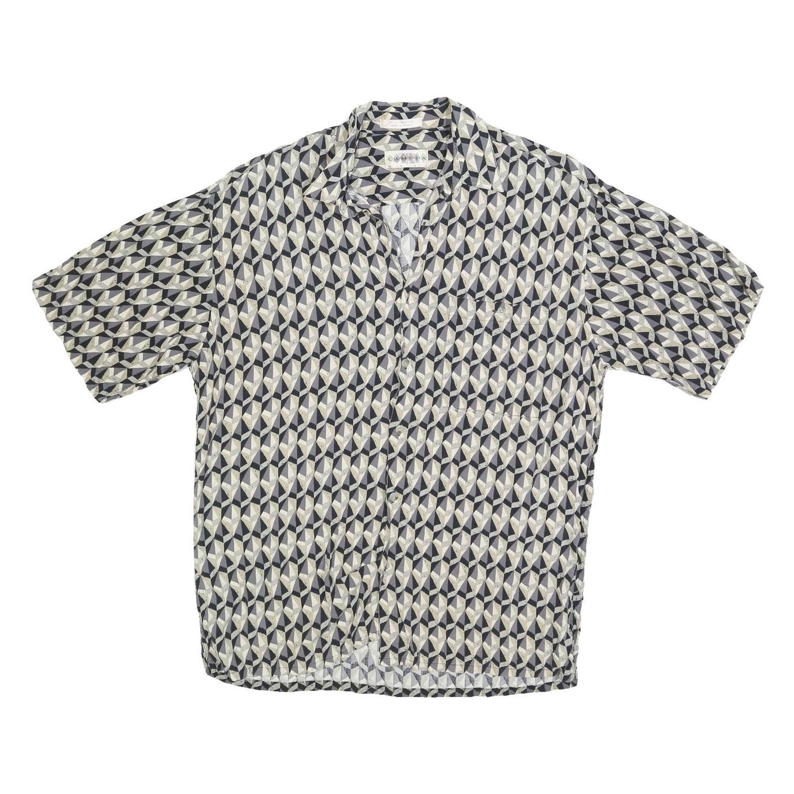 Buy CAMPIA Mens Black & Beige Pattern Shirt L Cotton Blend Short Sleeve Casual Refurbished - $19.49 CAMPIA Mens Black & Beige Pattern Shirt L Cotton Blend Short Sleeve Casual Refurbished - N/A refurbished available on Cerqular