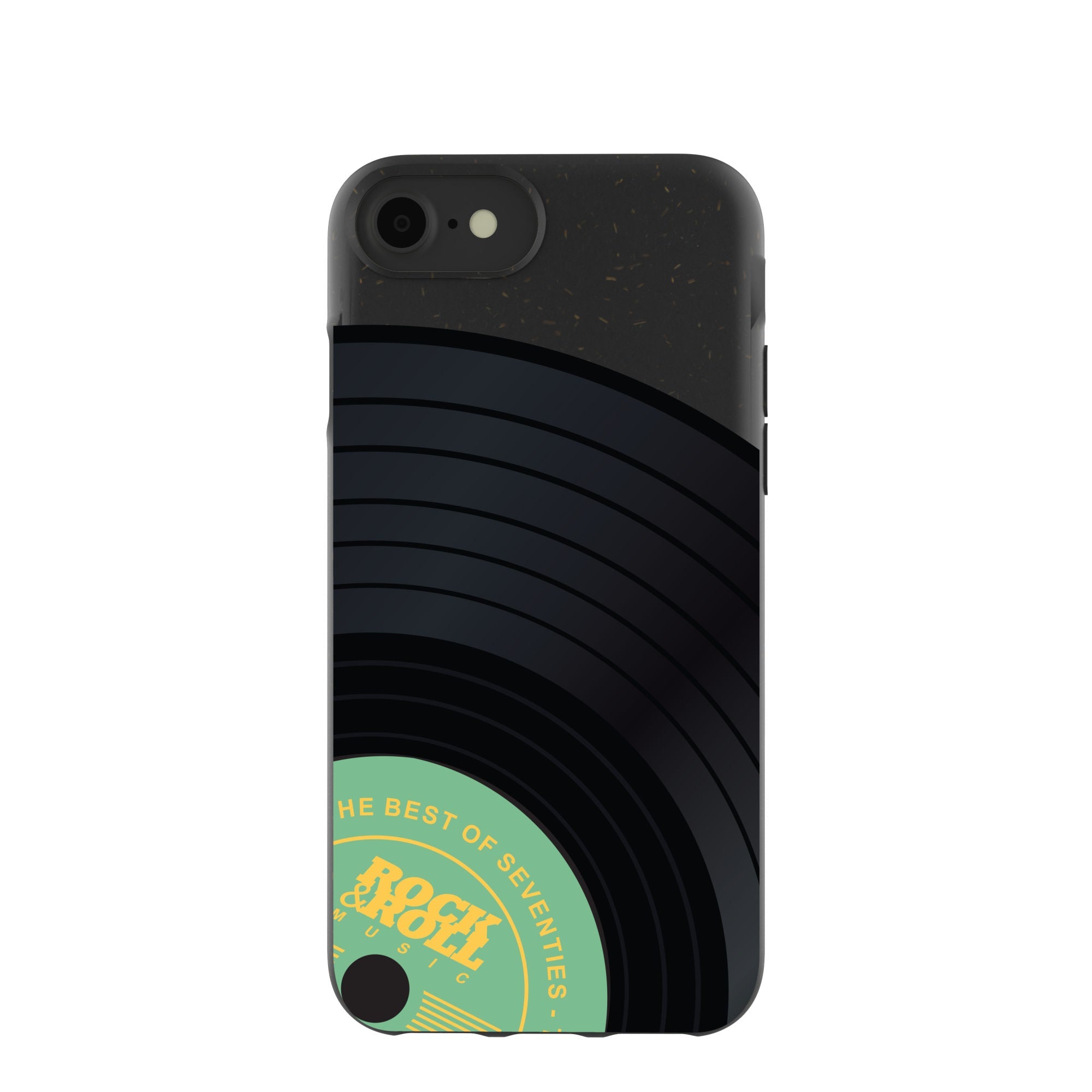 Black Vinyl Vibes iPhone 6/6s/7/8/SE Case Refurbished - Pela Case refurbished available on Cerqular
