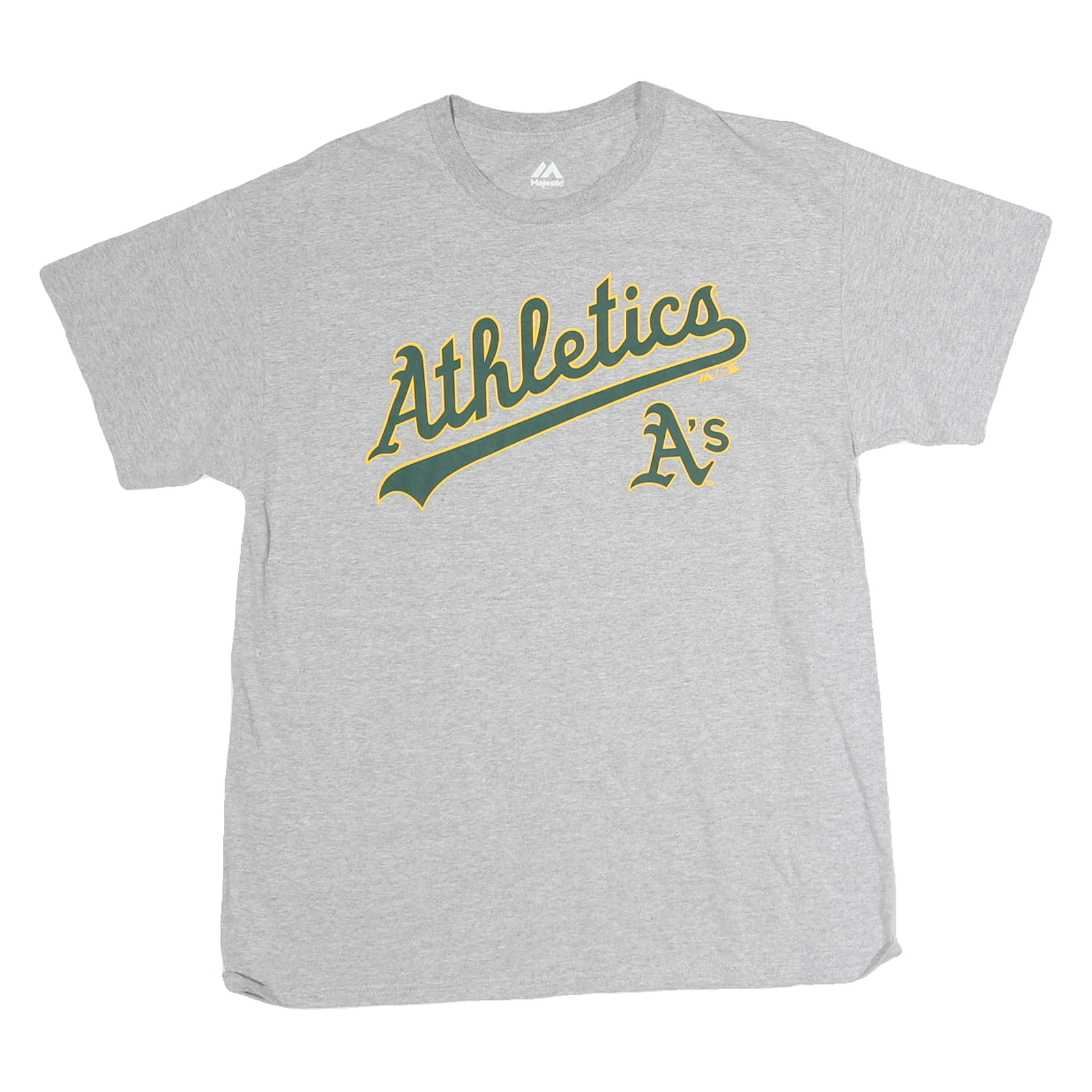 Buy MAJESTIC Mens Grey Athletics A's Graphic T-Shirt L Short Sleeve Crew Neck Cotton Refurbished - $20.79 MAJESTIC Mens Grey Athletics A's Graphic T-Shirt L Short Sleeve Crew Neck Cotton Refurbished - N/A refurbished available on Cerqular