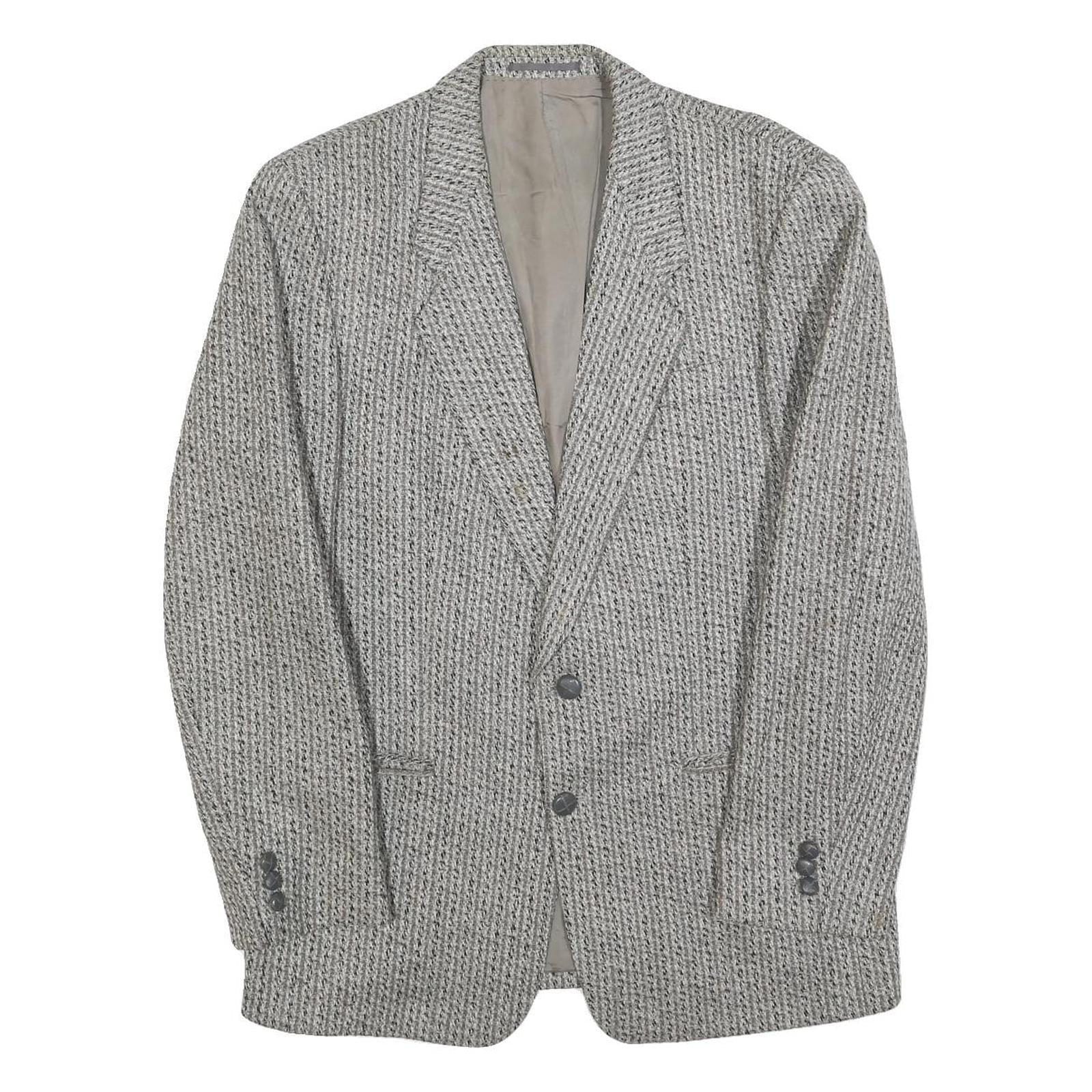 CELLINI Mens Grey Wool Blazer Jacket M Woven Button Closure Classic Fit Refurbished - N/A refurbished available on Cerqular