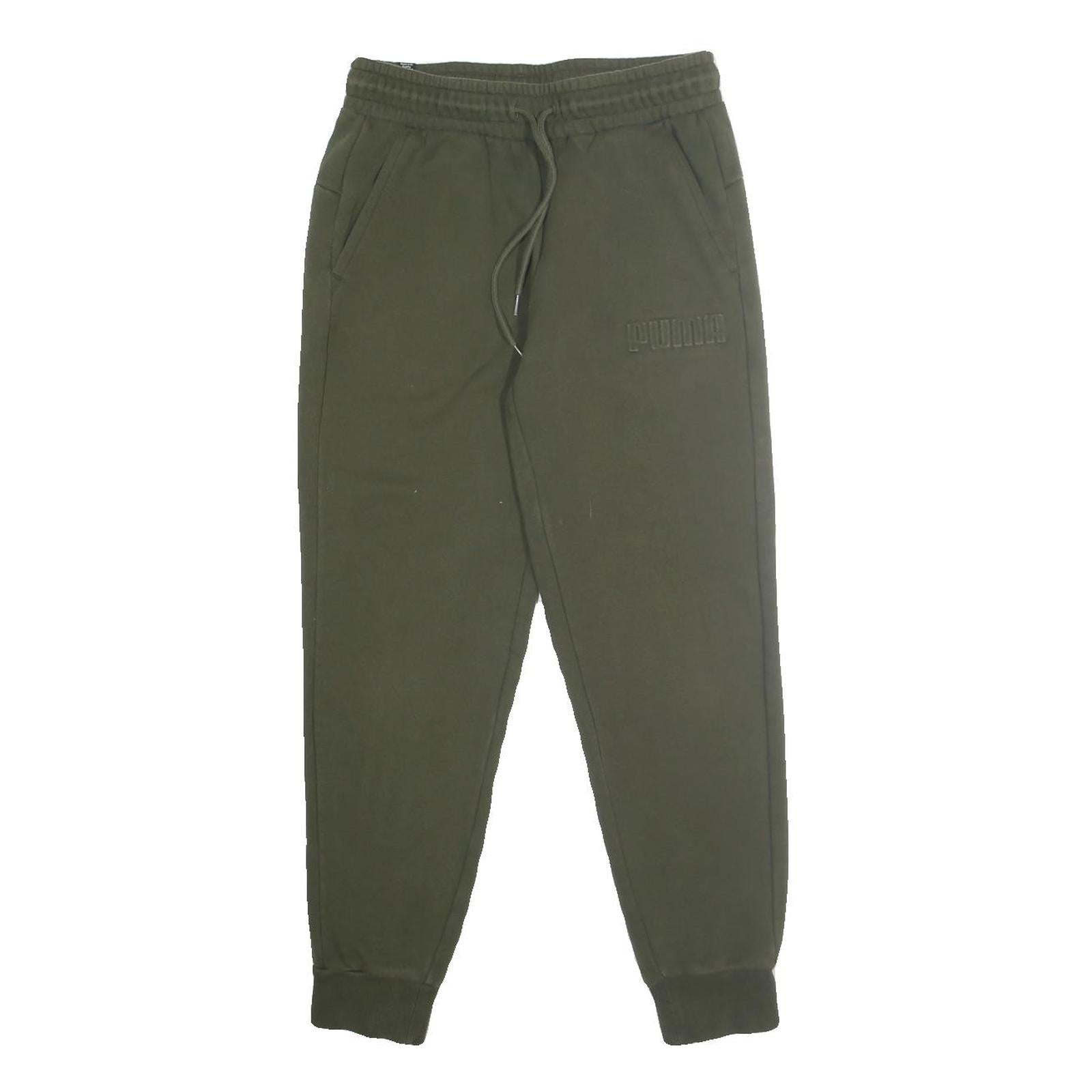 PUMA Mens Joggers Green Slim Tapered S W28 L28 Cotton Blend Casual Wear Refurbished - N/A refurbished available on Cerqular