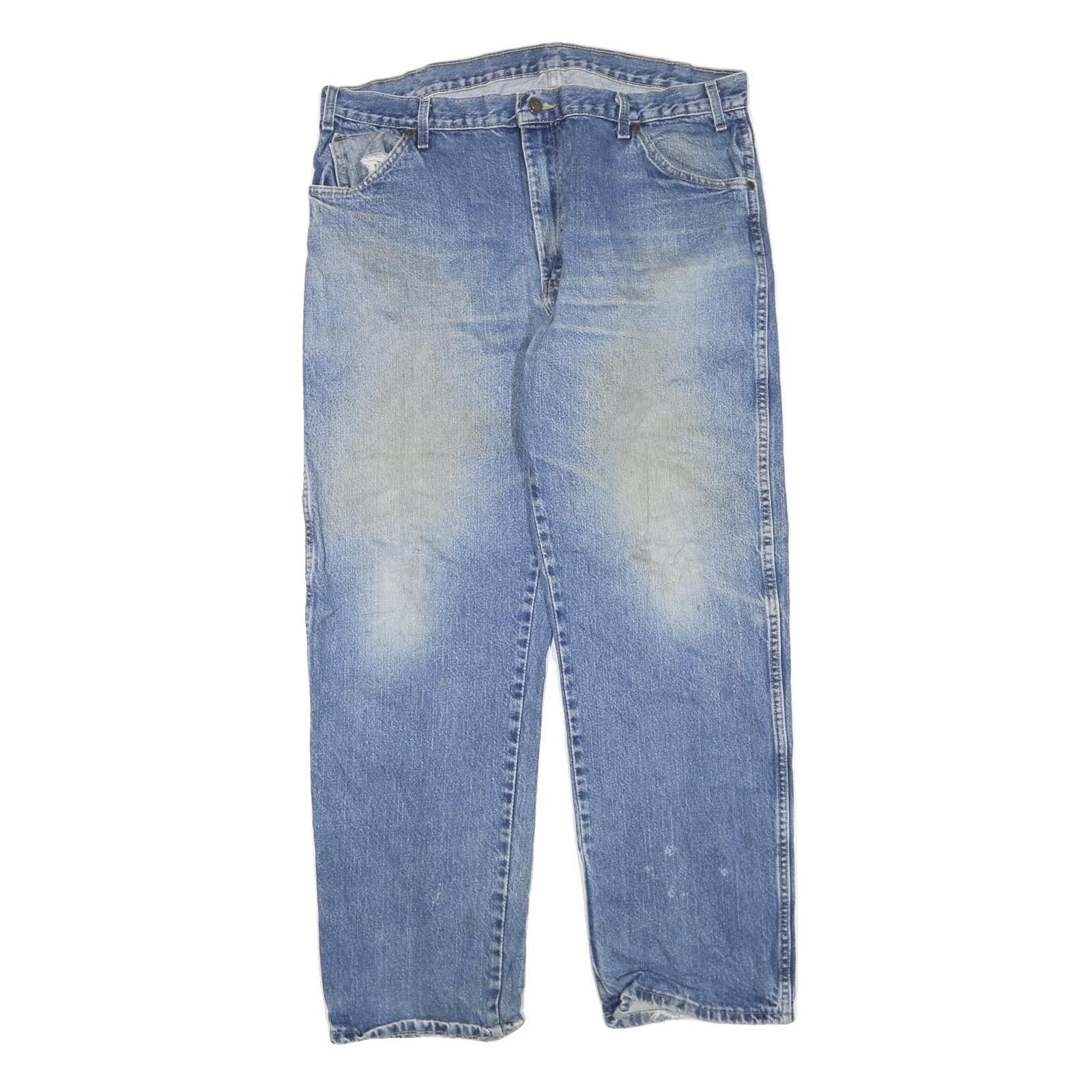 DICKIES Mens Regular Fit Blue Denim Jeans W40 L32 Cotton Blend Zip Closure Refurbished - N/A refurbished available on Cerqular