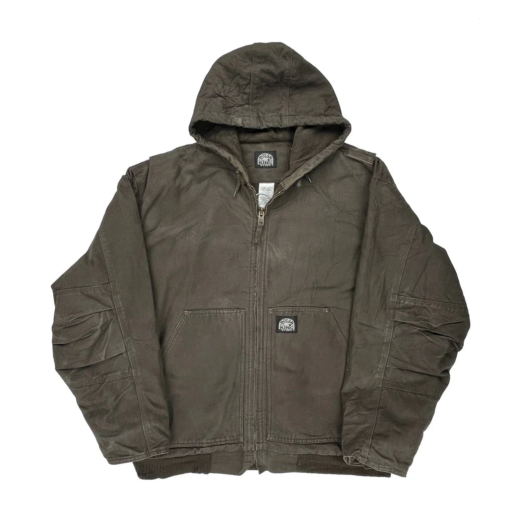 Key Jacket - 2XL Brown Cotton Refurbished - Thrifted (note: this is a term often used to describe second- refurbished available on Cerqular