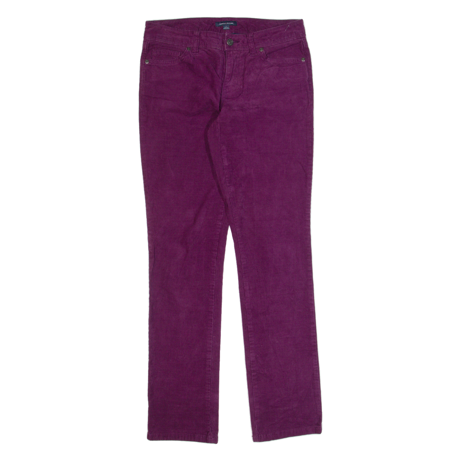 TOMMY HILFIGER Womens Corduroy Trousers Purple Slim Straight W28 L30 Refurbished - N/A refurbished available on Cerqular