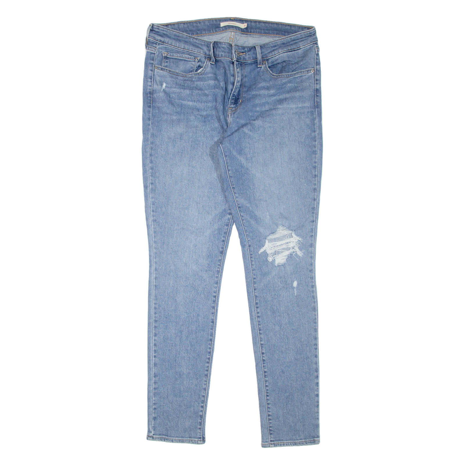 LEVI'S 711 Distressed Womens Jeans Blue Slim Skinny W31 L30 Refurbished - N/A refurbished available on Cerqular