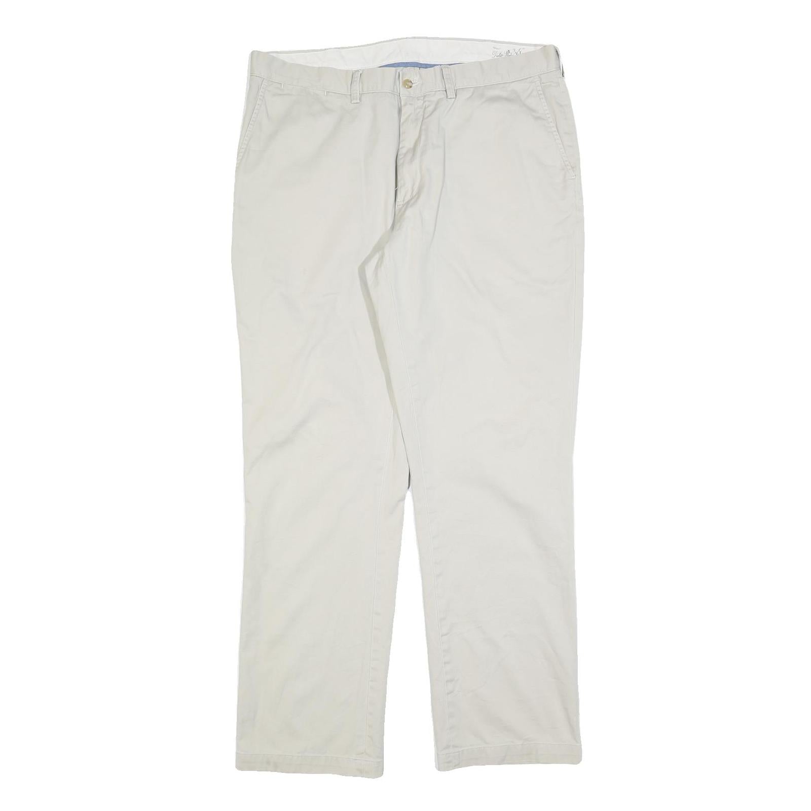 POLO RALPH LAUREN Mens Cotton Blend Beige Relaxed Straight Trousers W38 L34 Refurbished - N/A refurbished available on Cerqular