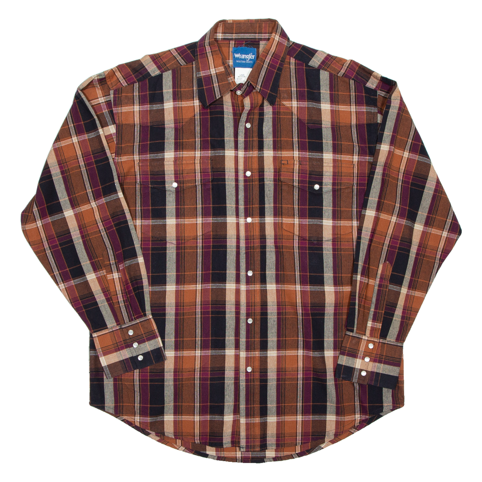 WRANGLER Mens Shirt Red Check Long Sleeve L Refurbished - N/A refurbished available on Cerqular