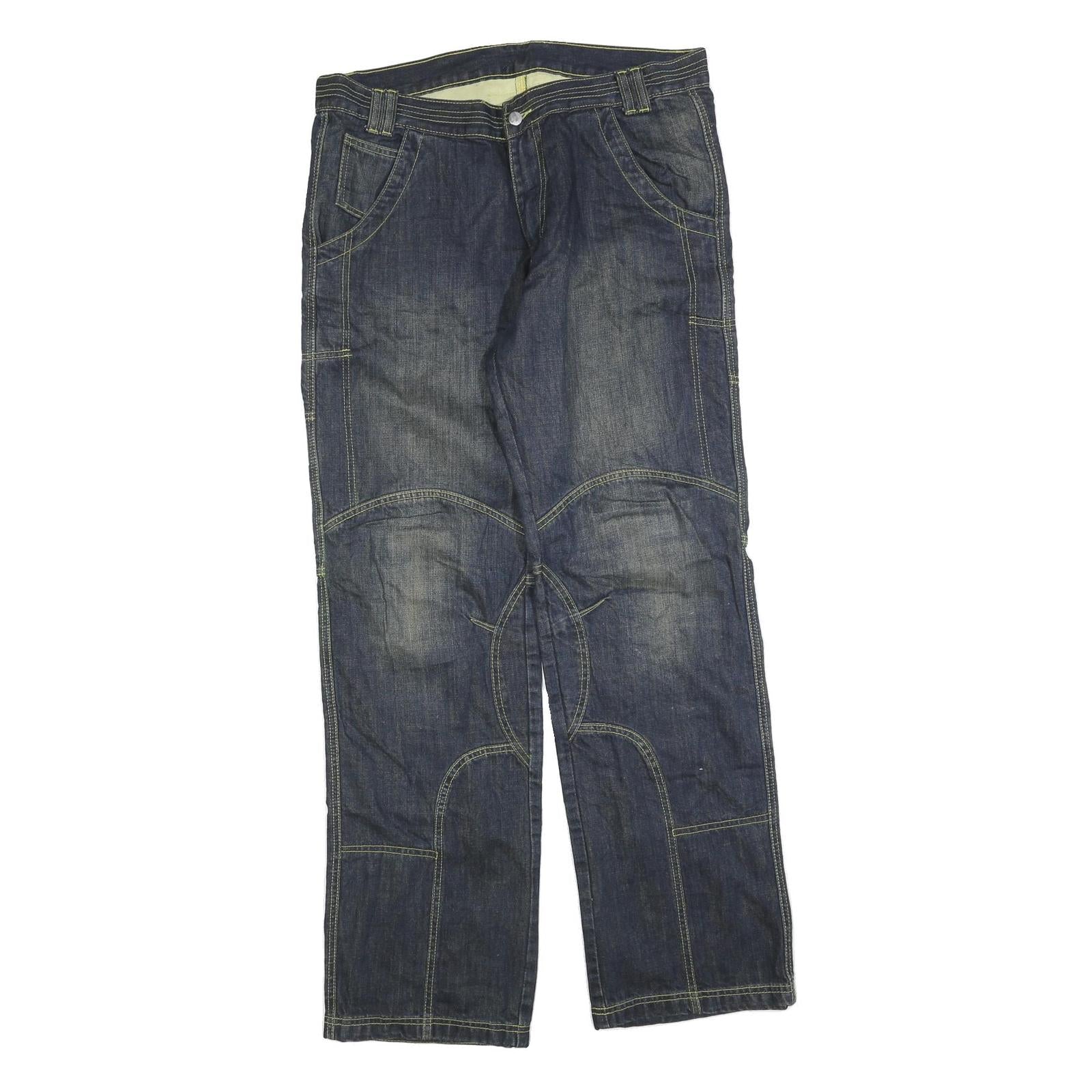 HELLFIRE Mens Jeans Blue Relaxed Straight Denim Medium W38 L36 Casual Workwear Refurbished - N/A refurbished available on Cerqular
