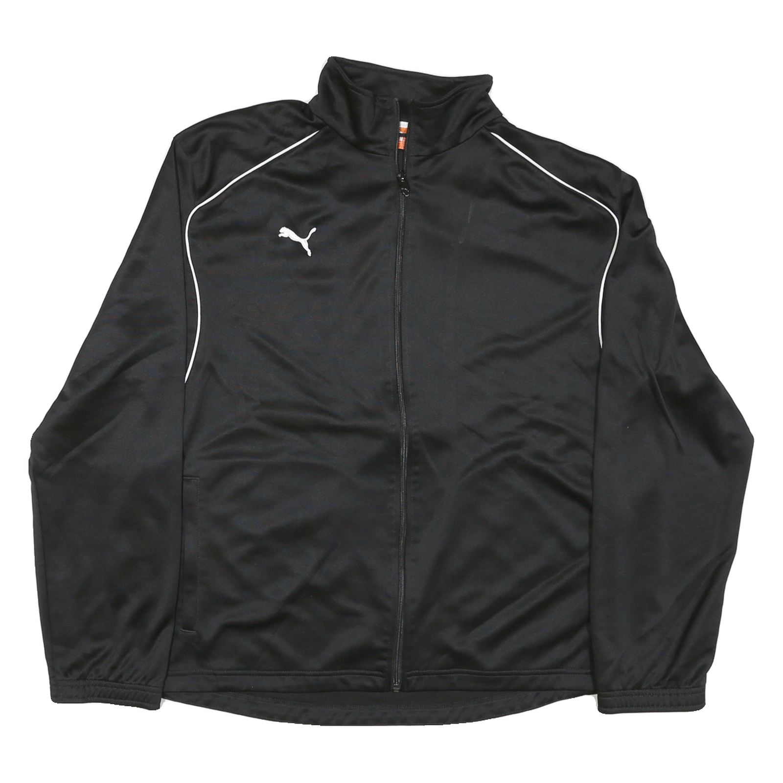 PUMA Mens Black Zip Track Jacket L Polyester Plain Sportswear Leisure Refurbished - N/A refurbished available on Cerqular