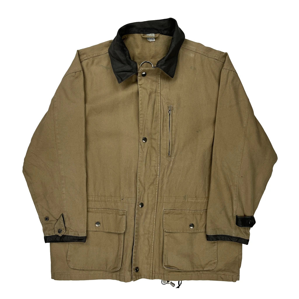 Unbranded Jacket - Large Khaki Cotton Refurbished - Thrifted (note: this is a term often used to describe second- refurbished available on Cerqular